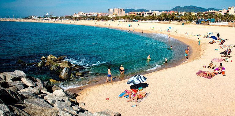 Platja de Sant Simó, a Mataró. FOTO: Cedida