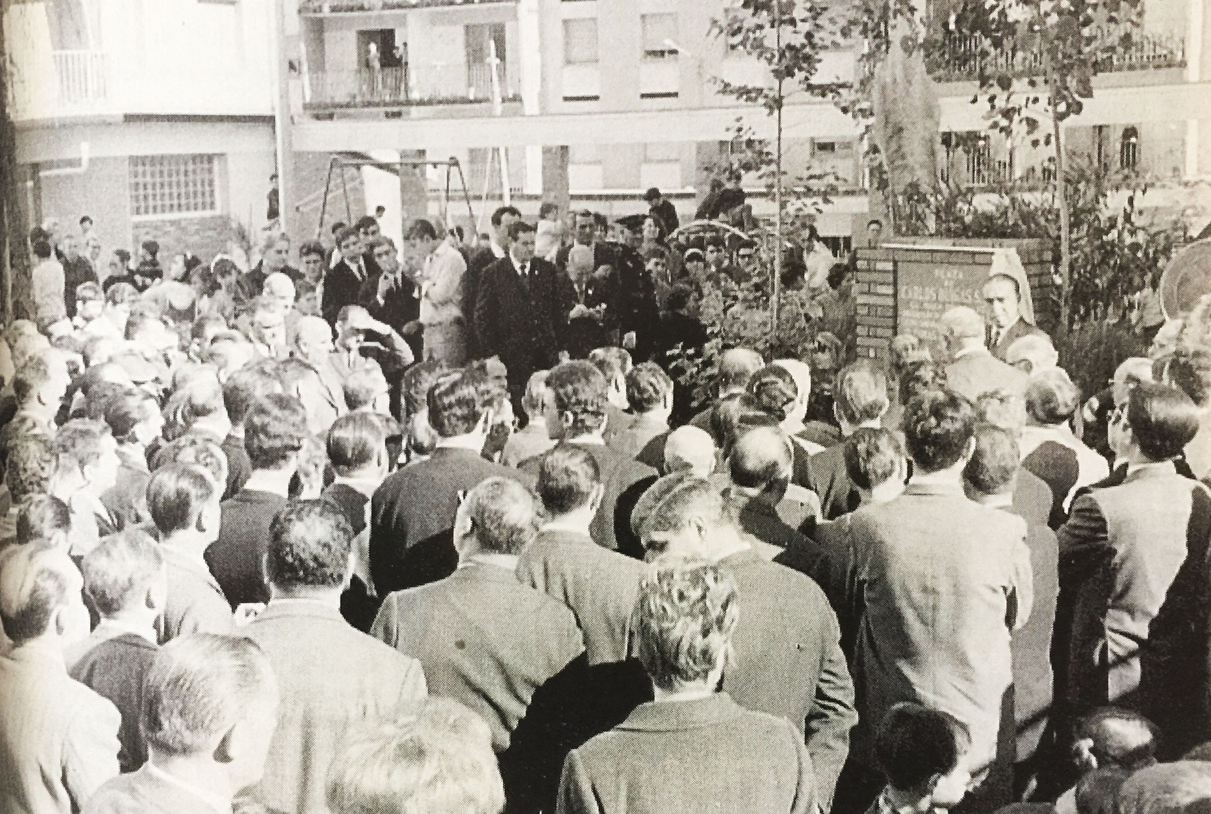 Inauguració de la plaça Buigas, 1967. Cedida pel Sr. Balart