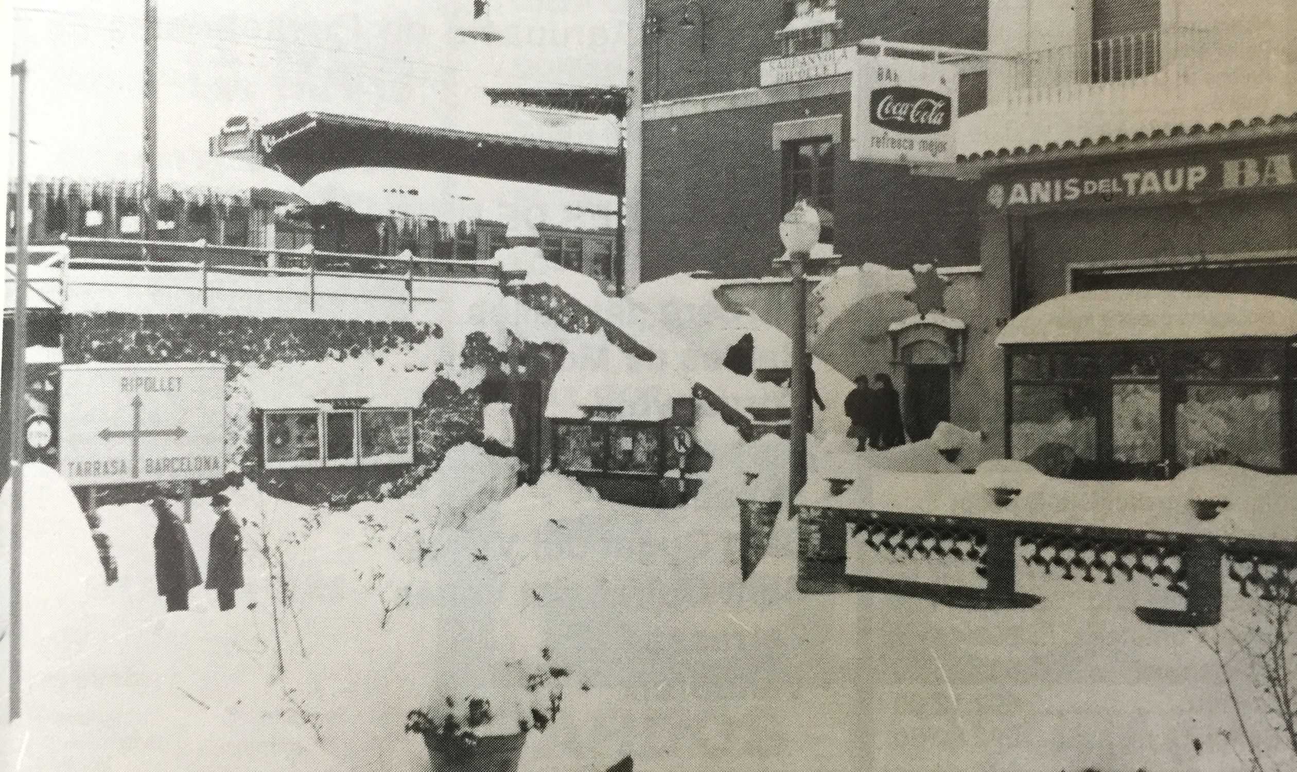 Nevada del 1962 a l'estació de Cerdanyola. Cedida per Pere Estape