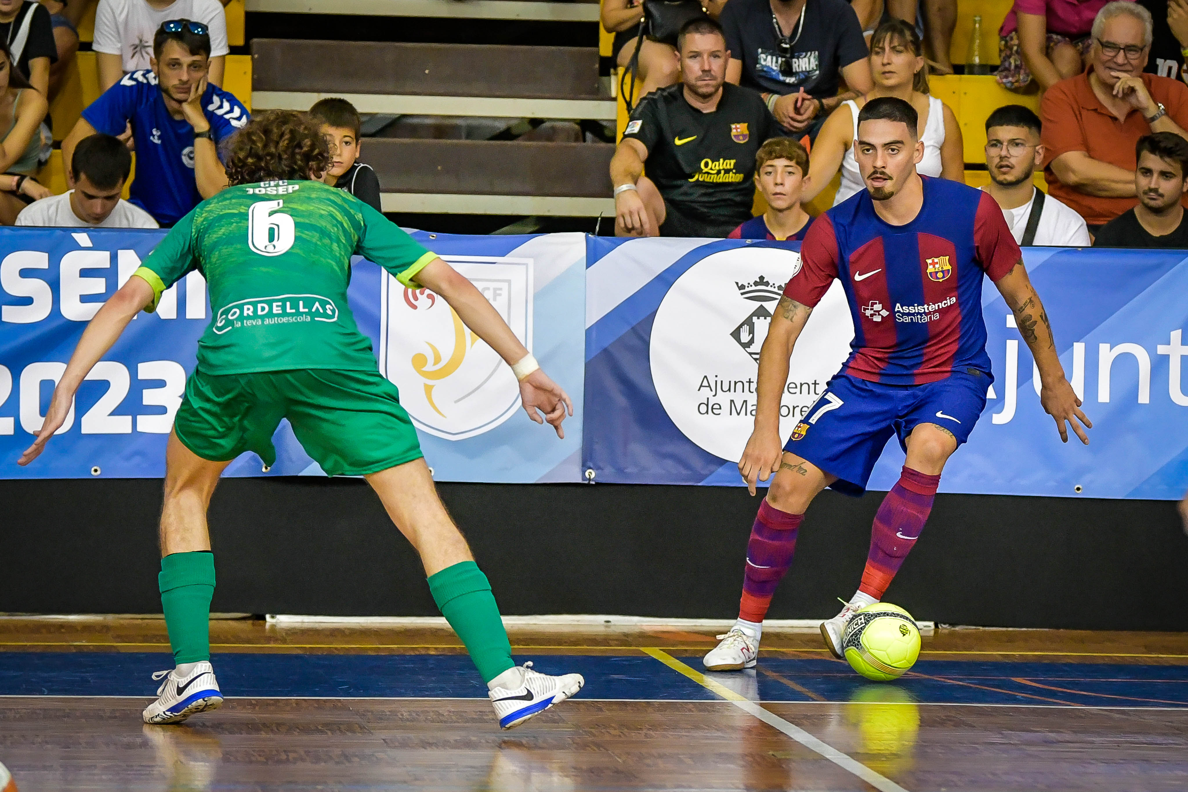 Josep defensant a Erick, autor de dos dels gols del partit. FOTO: FCF