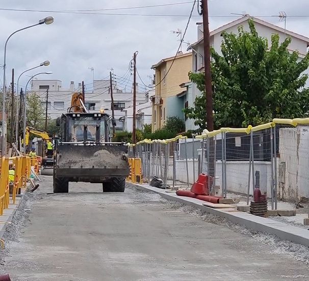 Primera fase de les obres del carrer del Sol. FOTO: Auntament de Cerdanyola