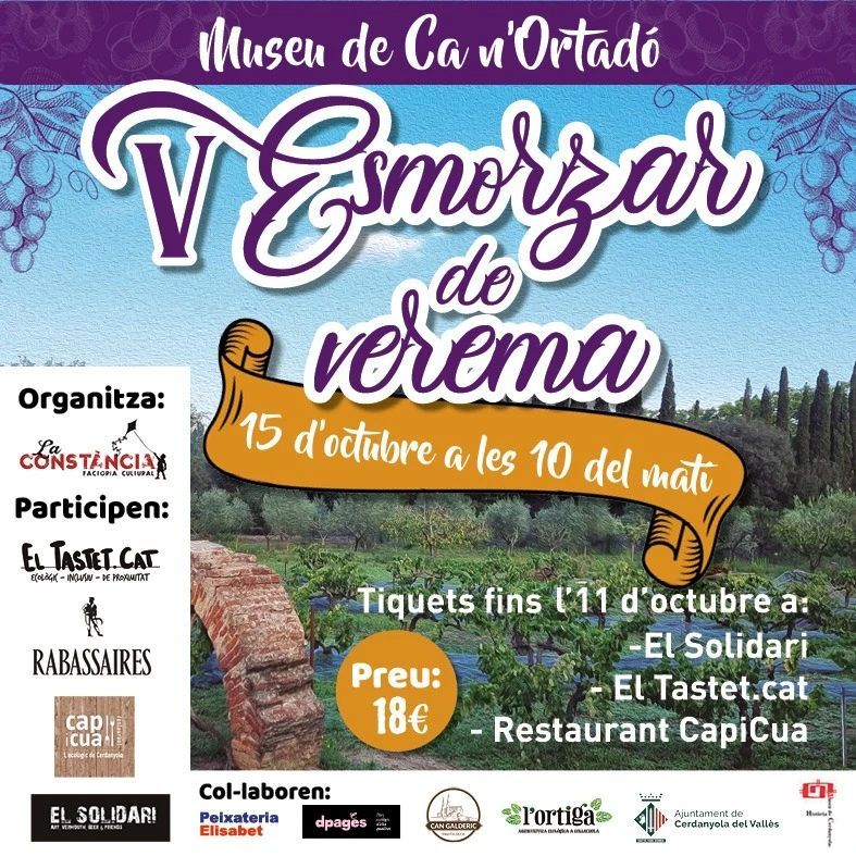 Cartell de l'Esmorzar de verema Cartell de l'Esmorzar de verema