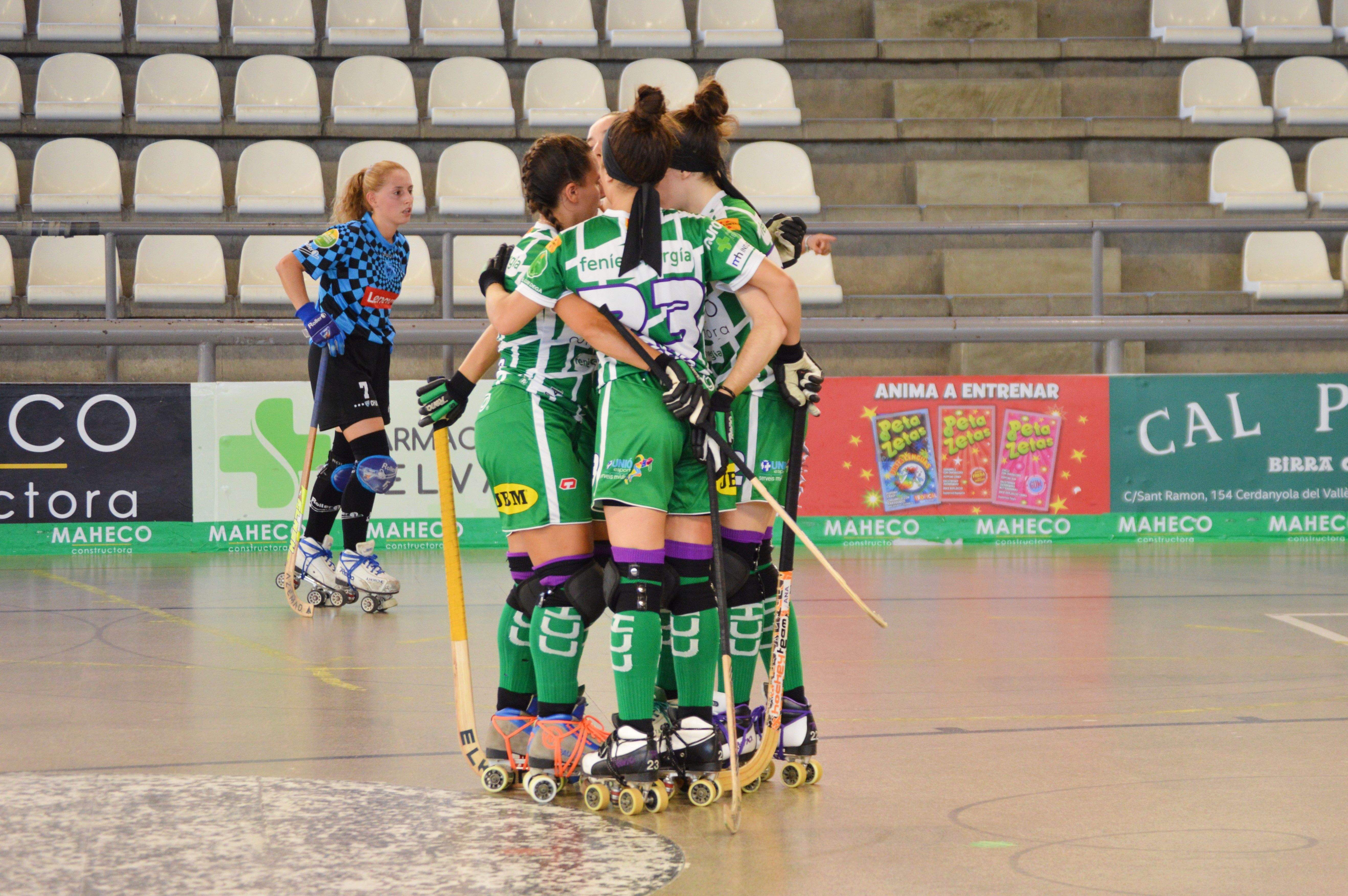 El Cerdanyola CH en un partit d'Ok Liga contra Las Rozas. FOTO: Nora MO