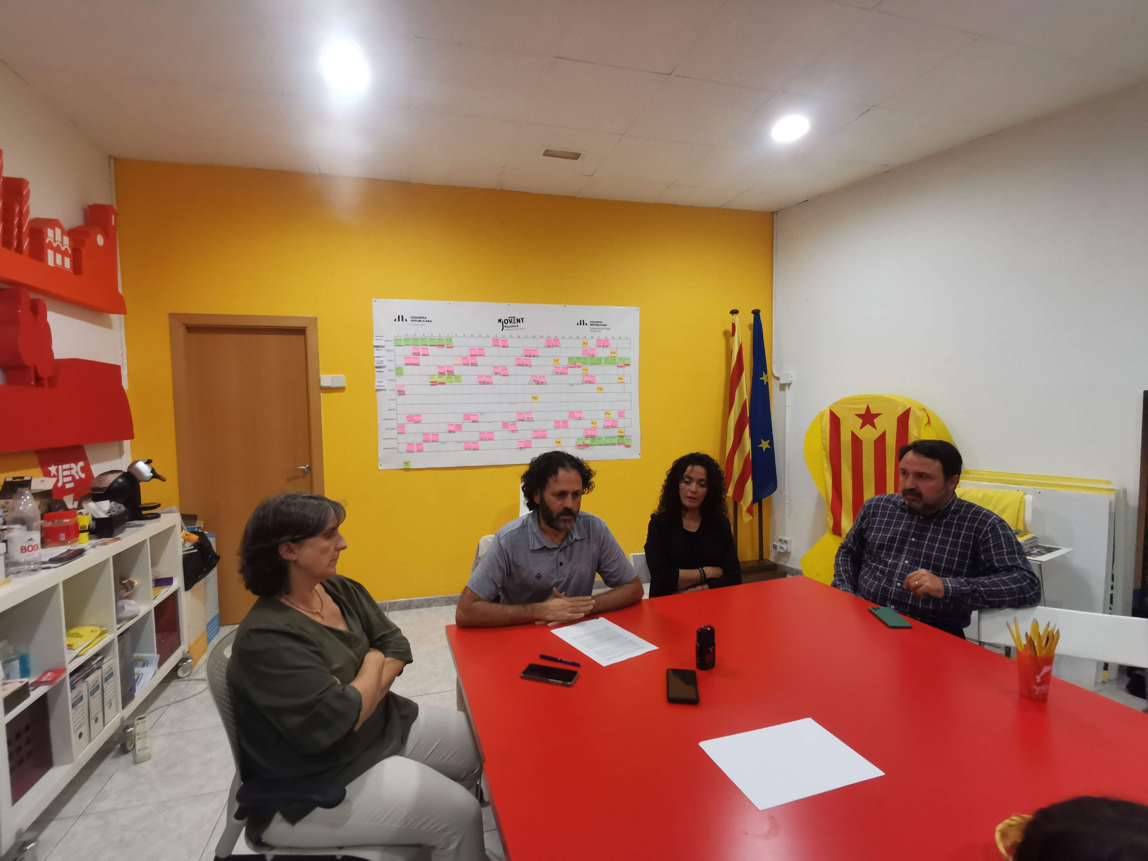 Roda de premsa d'ERC. FOTO: Guillem Barrera