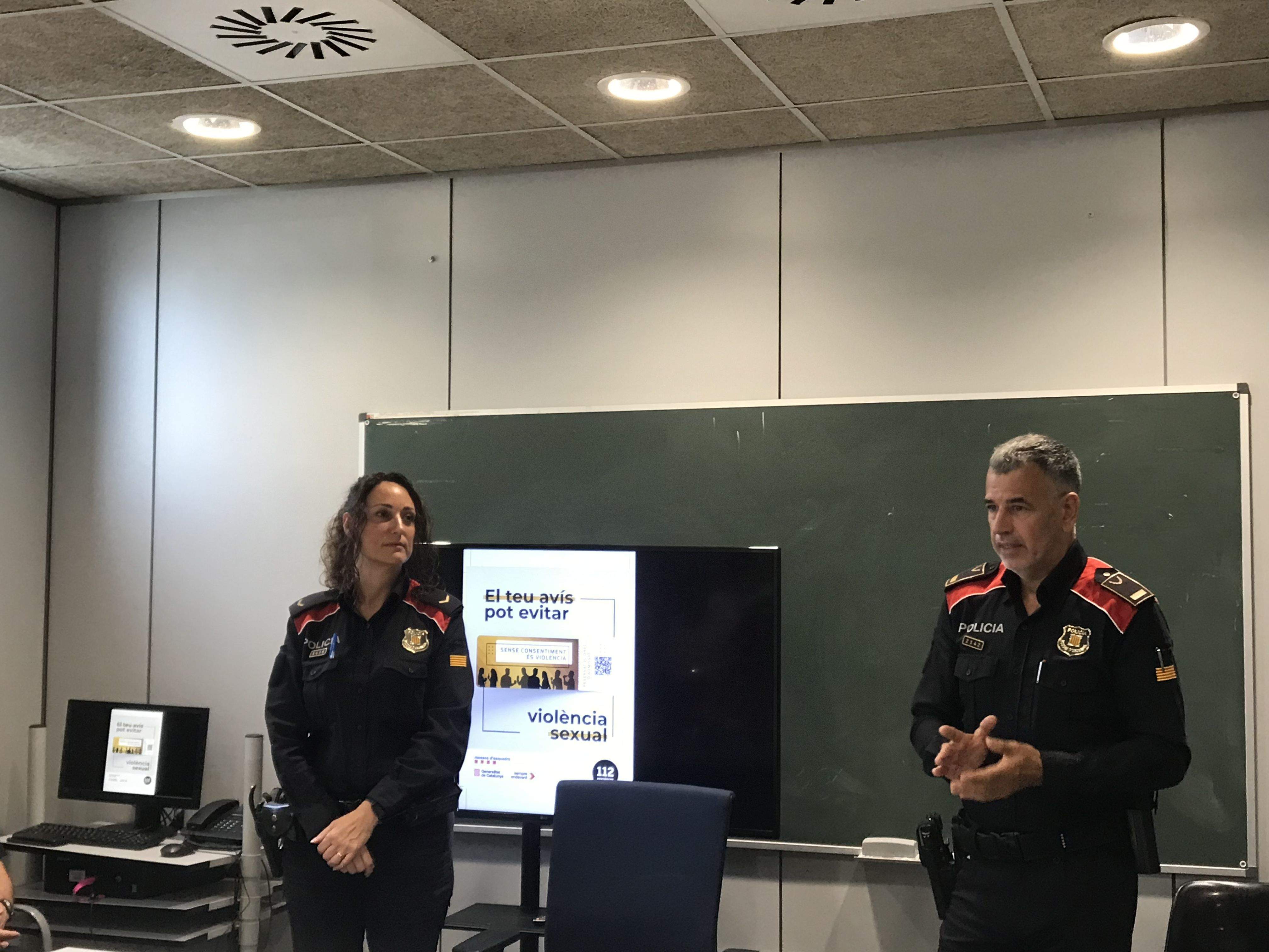 Roda de premsa dels Mossos d'Esquadra a l'Àrea Bàsica Policial de Cerdanyola del Vallès. FOTO: Guillem Barrera