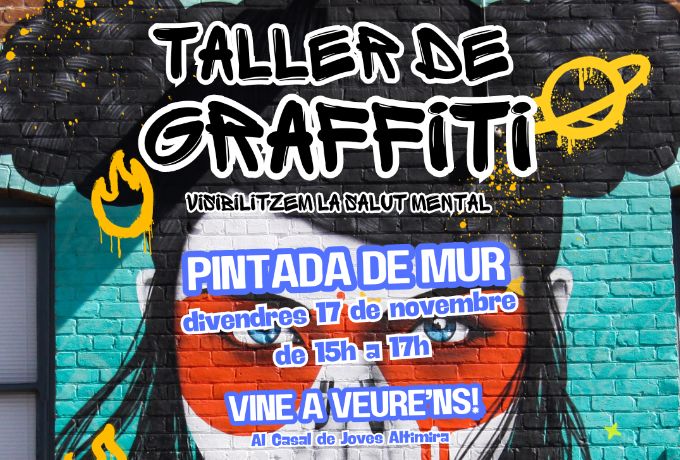 Cartell del Taller de graffiti al Casal Jove Altimira. FOTO: Ajuntament de Cerdanyola