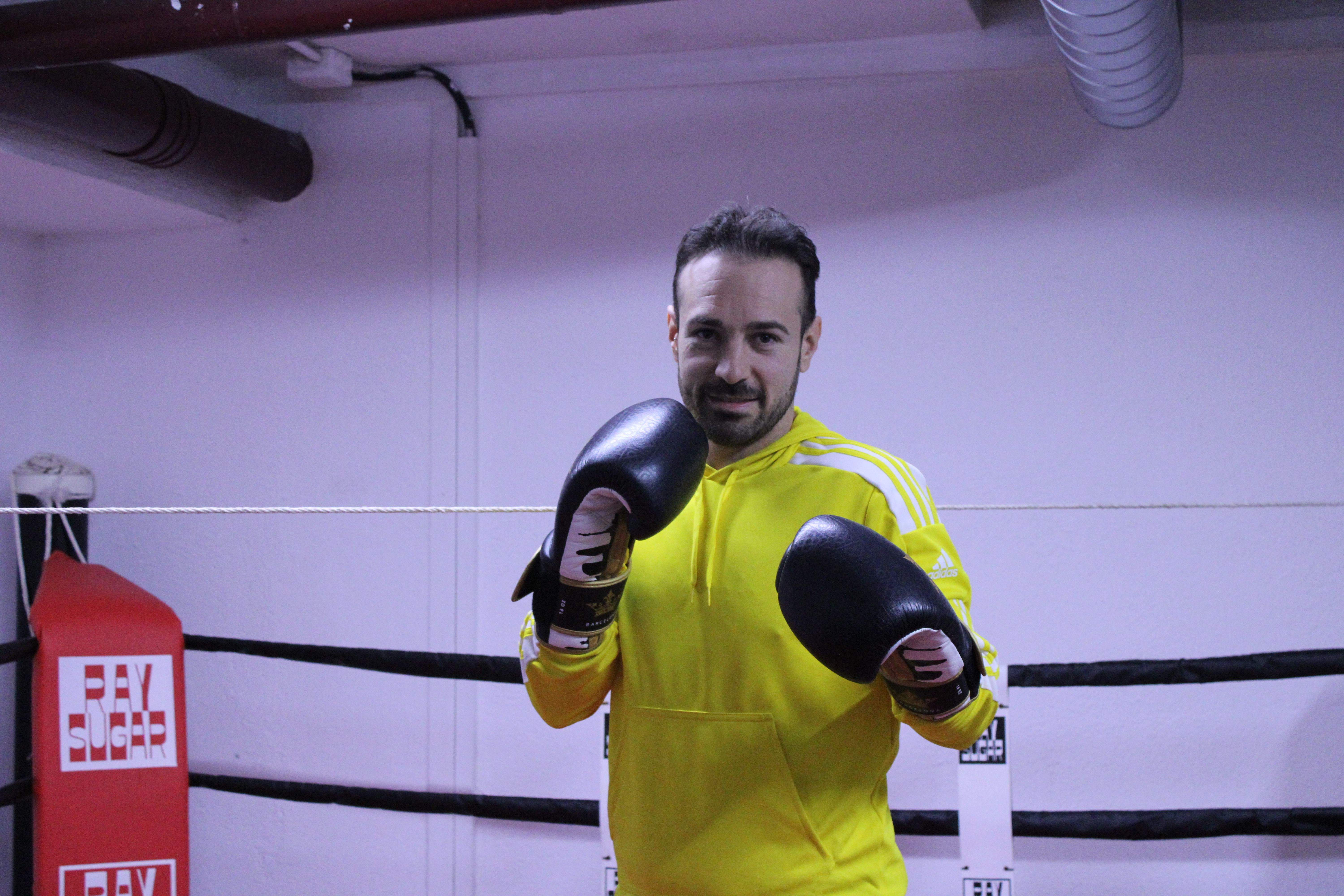 Cristian Solé al gimnàs del Club de Boxa Cerdanyola. FOTO: Gullem Barrera