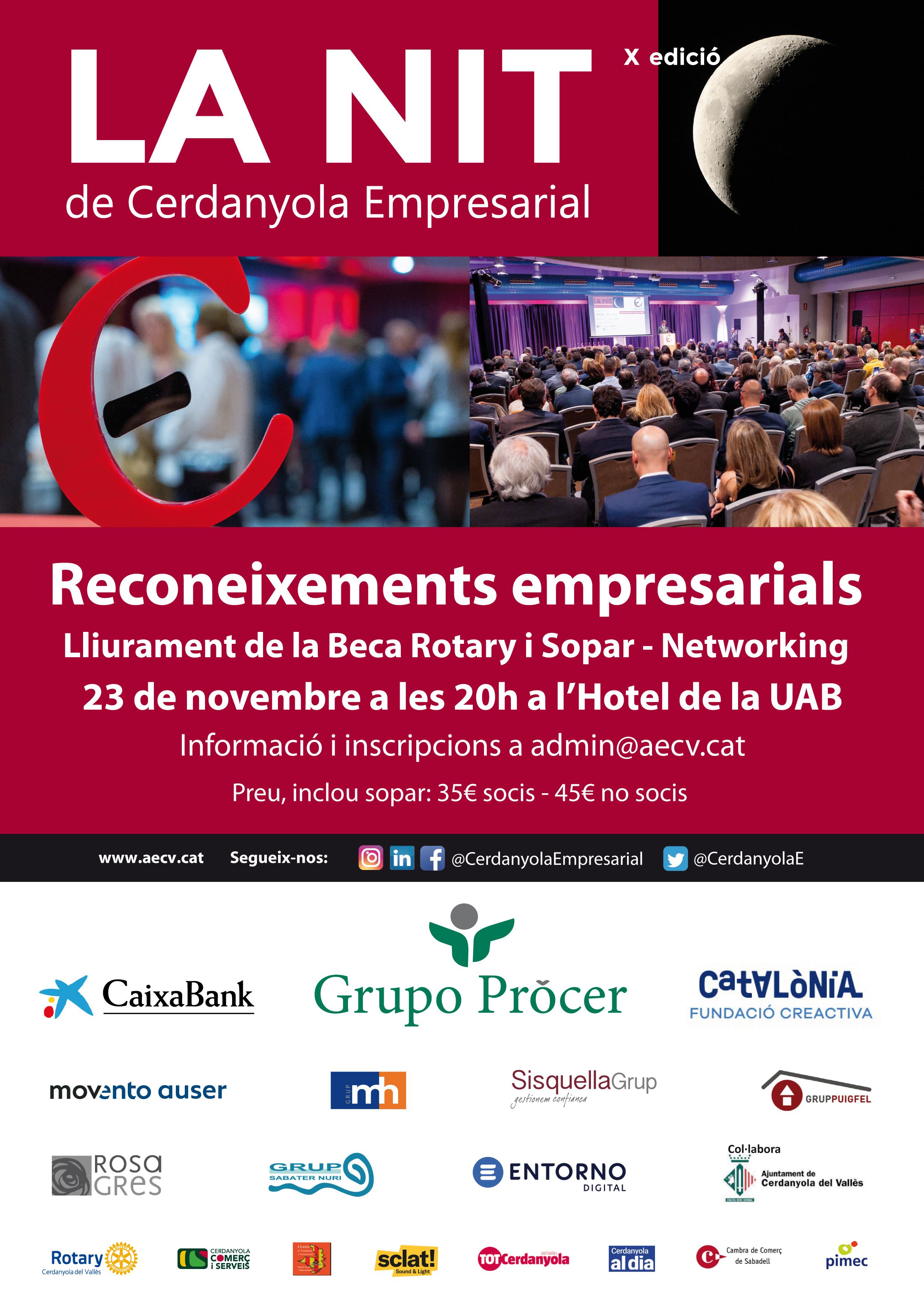 Cartell Nit Cerdanyola Empresarial 2023