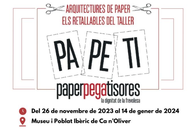 Cartell de l'exposició 'Arquitectures de paper. Els retallables del taller'. FOTO: Ajuntament de Cerdanyola