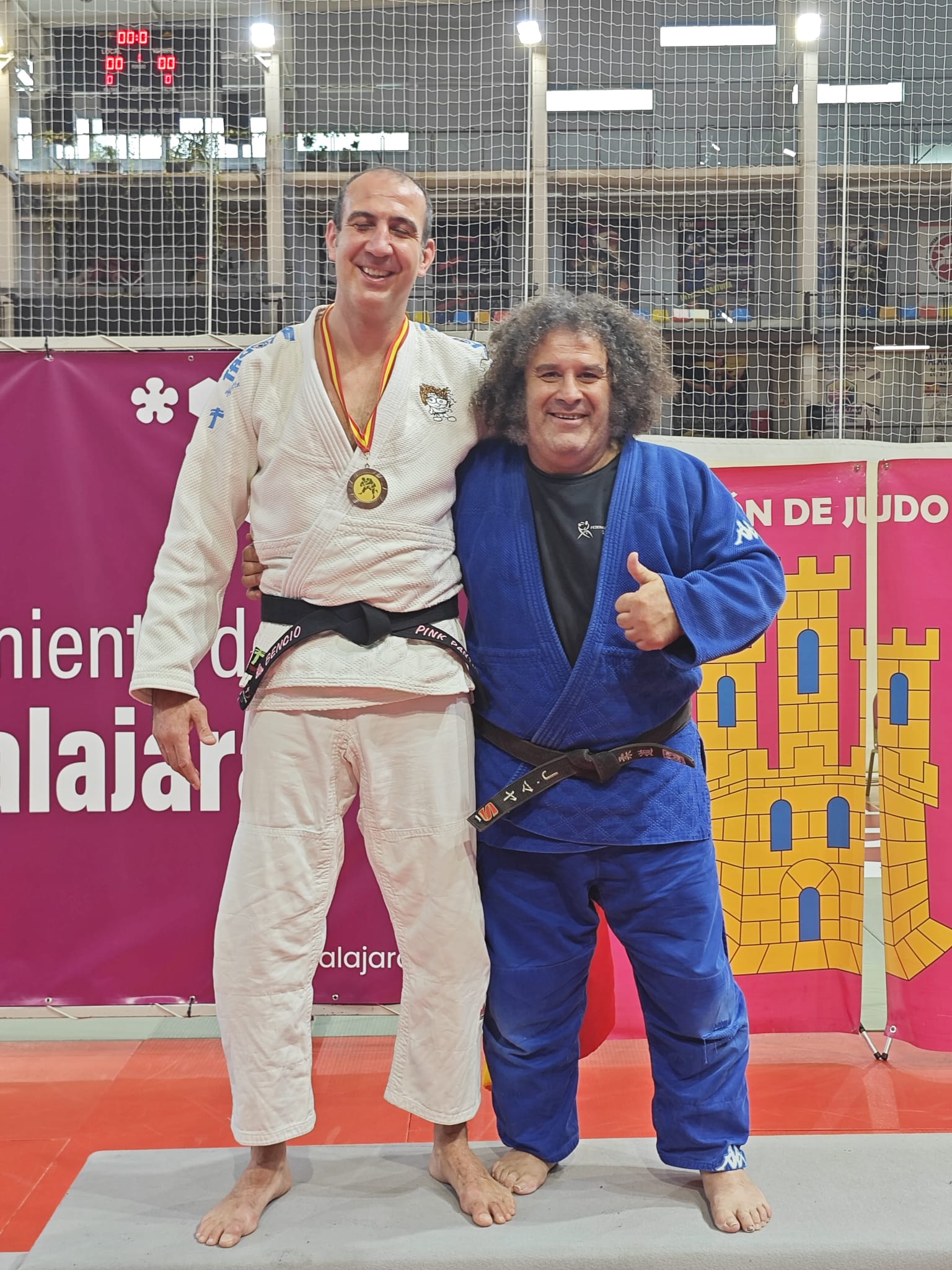 Rubén Mendoza (esquerra) amb el seu company del Cerdanyola Club Judo Vallès, Jordi Maya