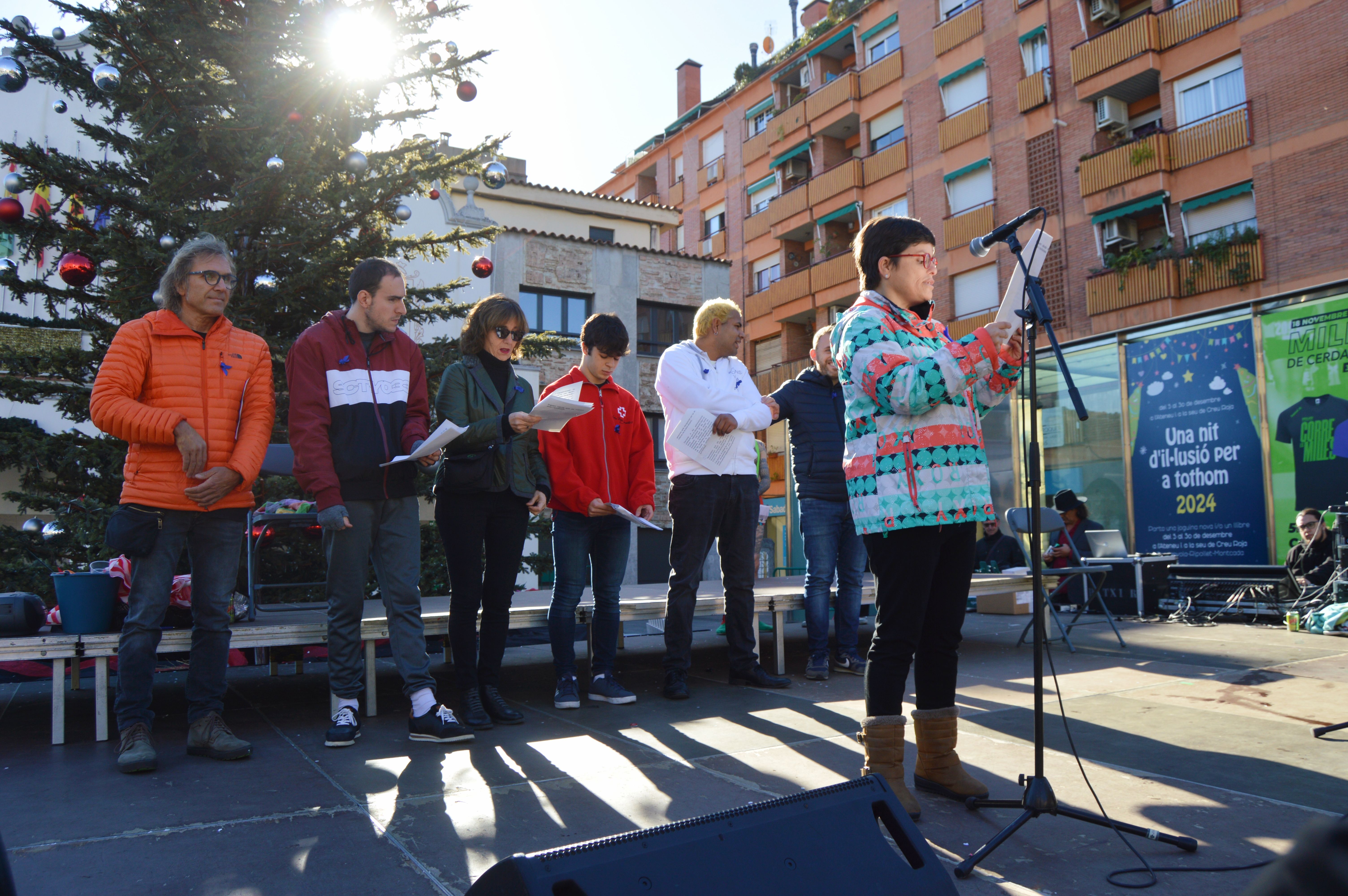 Lectura del manifest en el Dia Mundial de les Persones amb Diversitat Funcional. FOTO: Nora MO