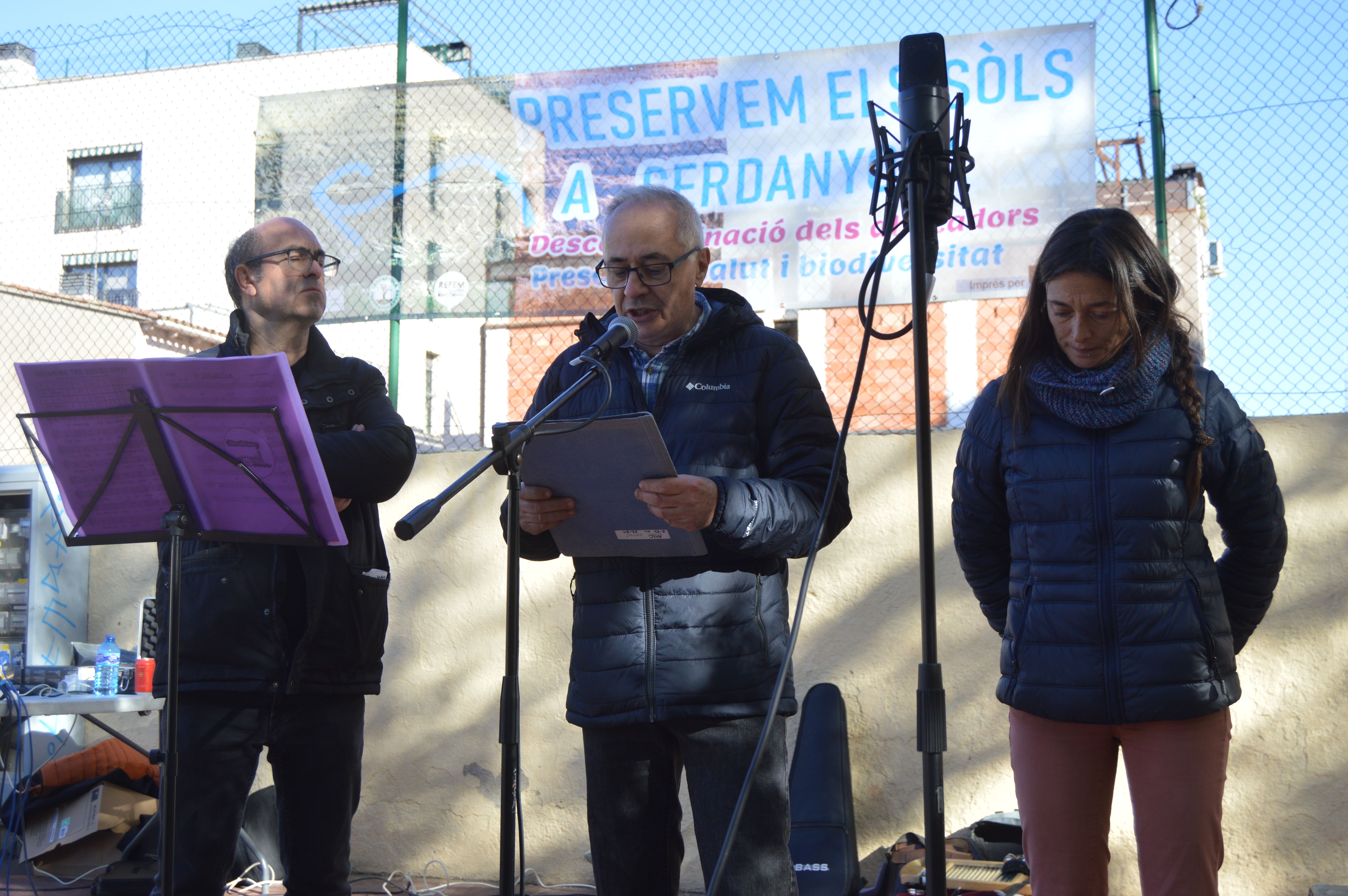 Lectura del manifest en la Fira del Sòl. FOTO: Nora Muñoz Otero Lectura del manifest en la Fira del Sòl. FOTO: Nora Muñoz Otero