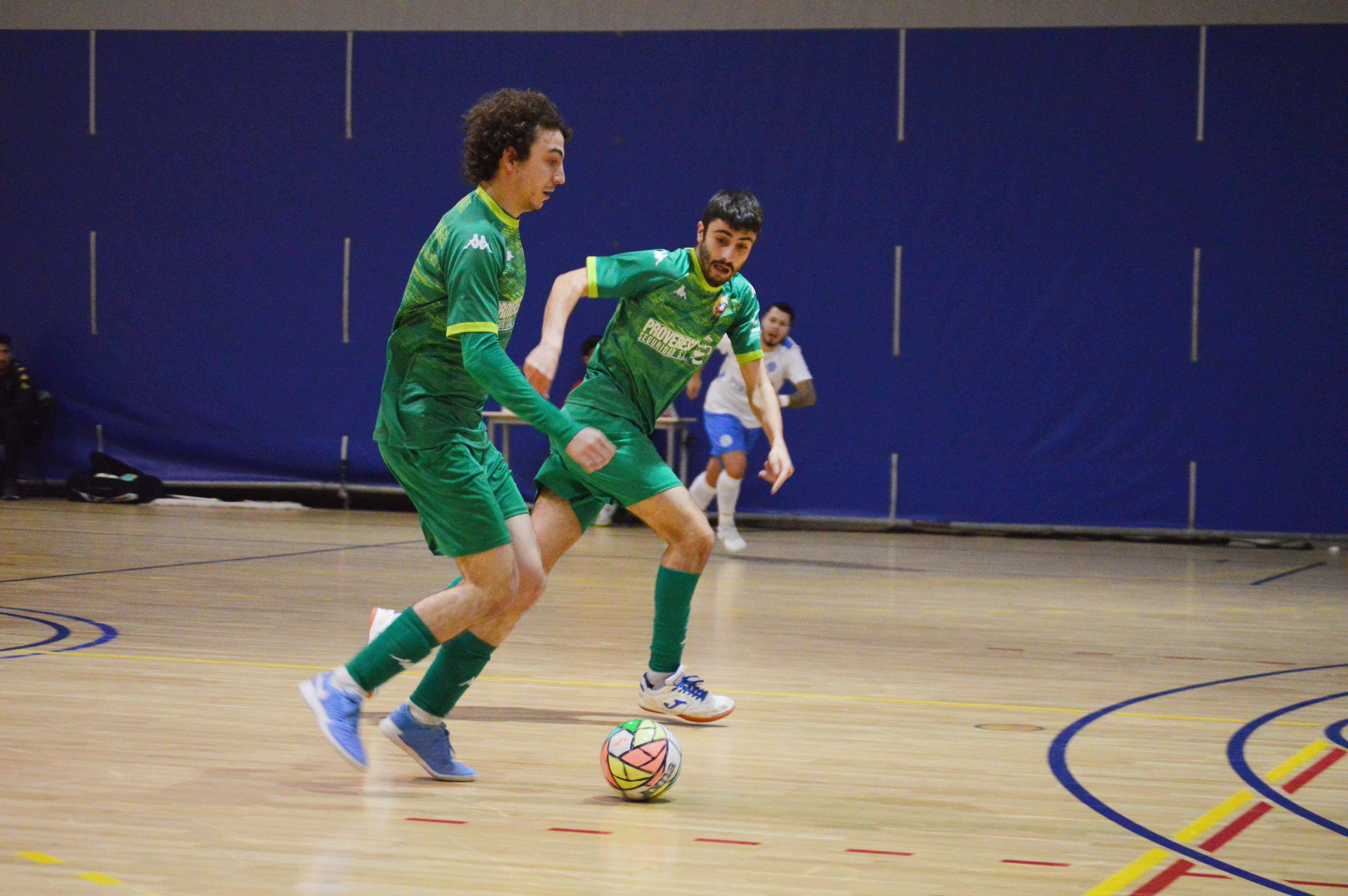 El Cerdanyola Futbol Club de futbol sala en un partit a Guiera. FOTO: Nora MO El Cerdanyola Futbol Club de futbol sala en un partit a Guiera. FOTO: Nora MO