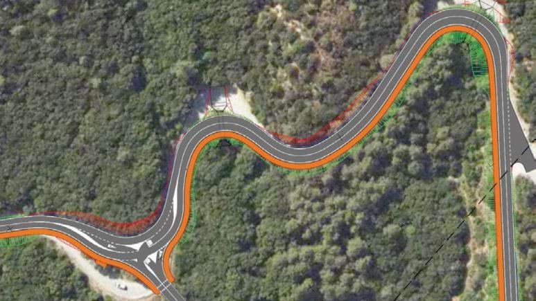 Projecte d'acondicionament de la carretera del Cementiri de Collserola. FOTO: Diputació de Barcelona