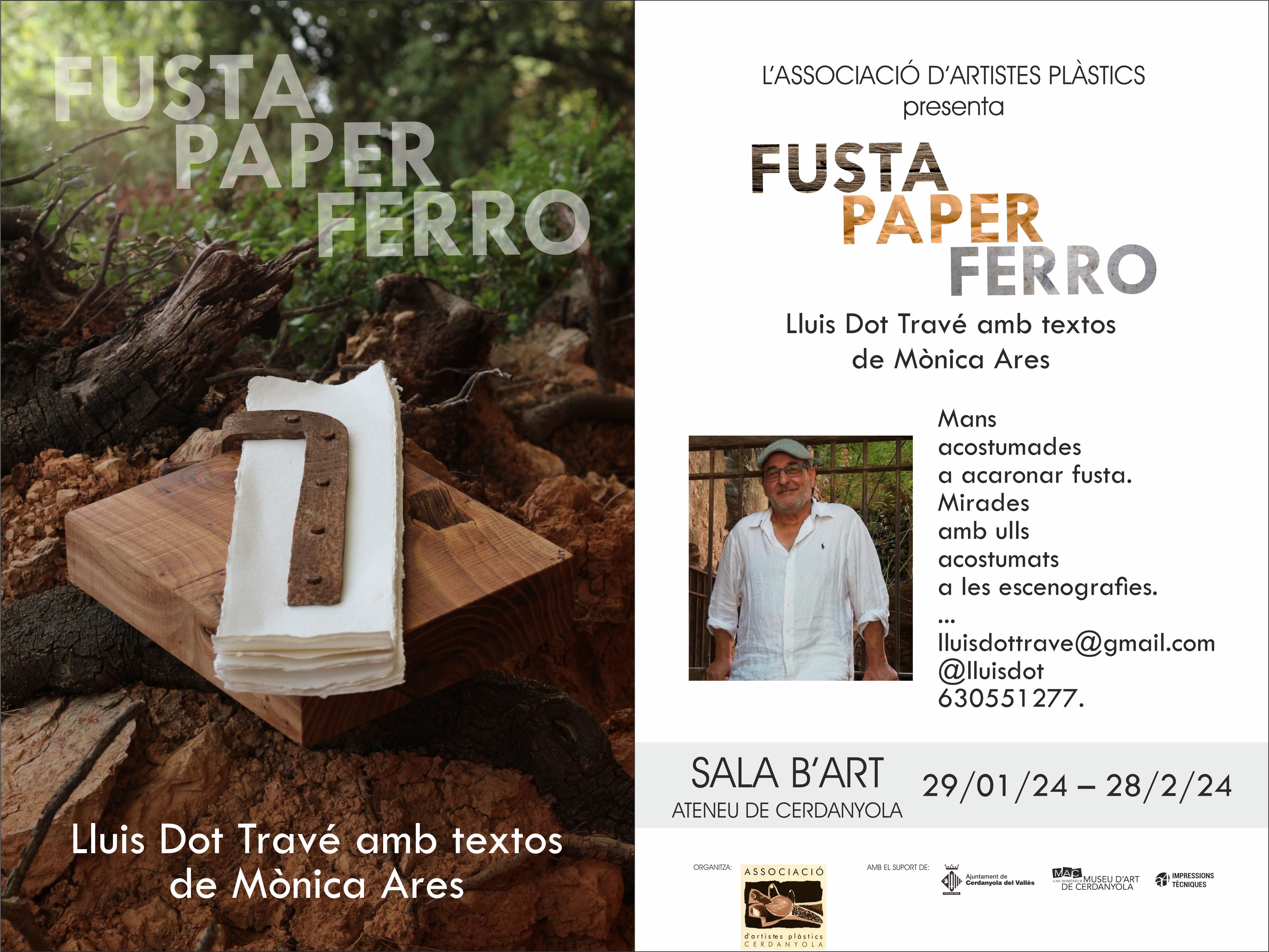 Cartell de l'exposició de Lluís Dot Travé. FOTO: Cedida Cartell de l'exposició de Lluís Dot Travé. FOTO: Cedida