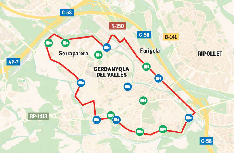 Mapa de la ZBE de Cerdanyola. Elaboració pròpia Mapa de la ZBE de Cerdanyola. Elaboració pròpia