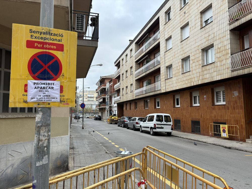 Imatge de les obres al passatge Sant Miquel. FOTO: Ajuntament de Cerdanyola