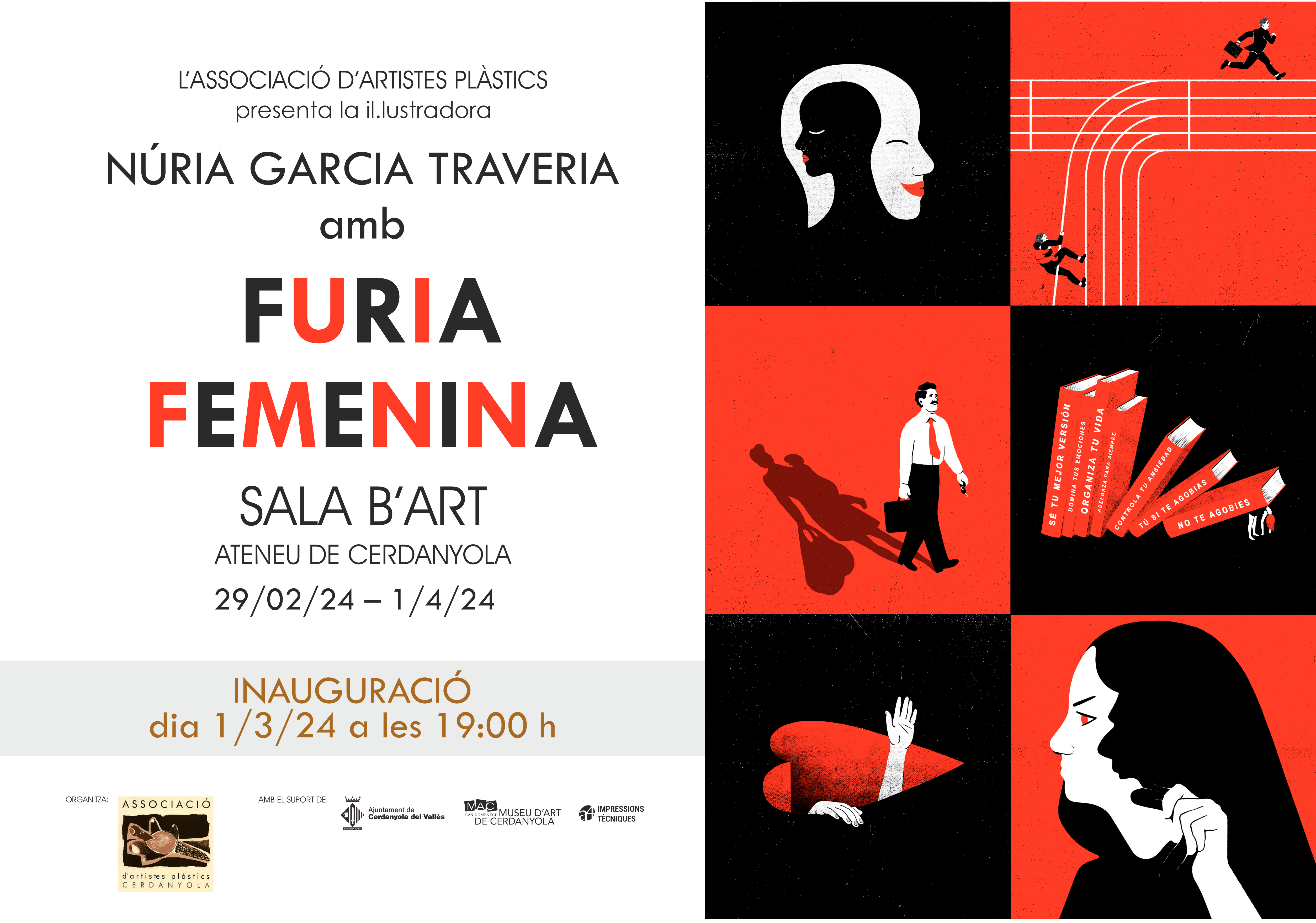 Cartell de l'exposició "Fúria Femenina" a la Sala B'Art. FOTO: Cedida