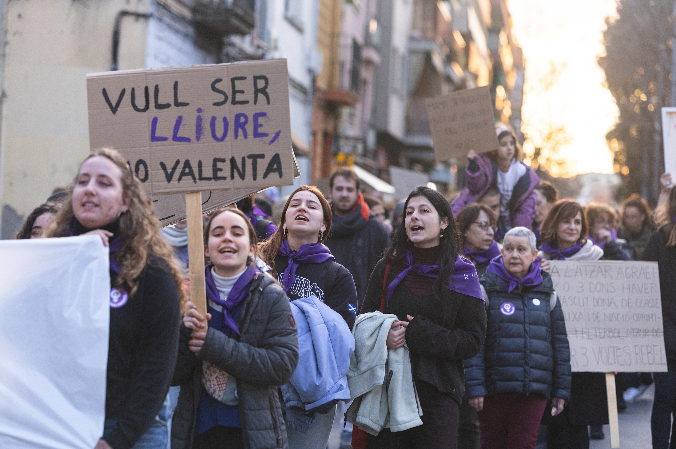 Imatge de la manifestació feminista del 8M. FOTO: Arnau Padilla