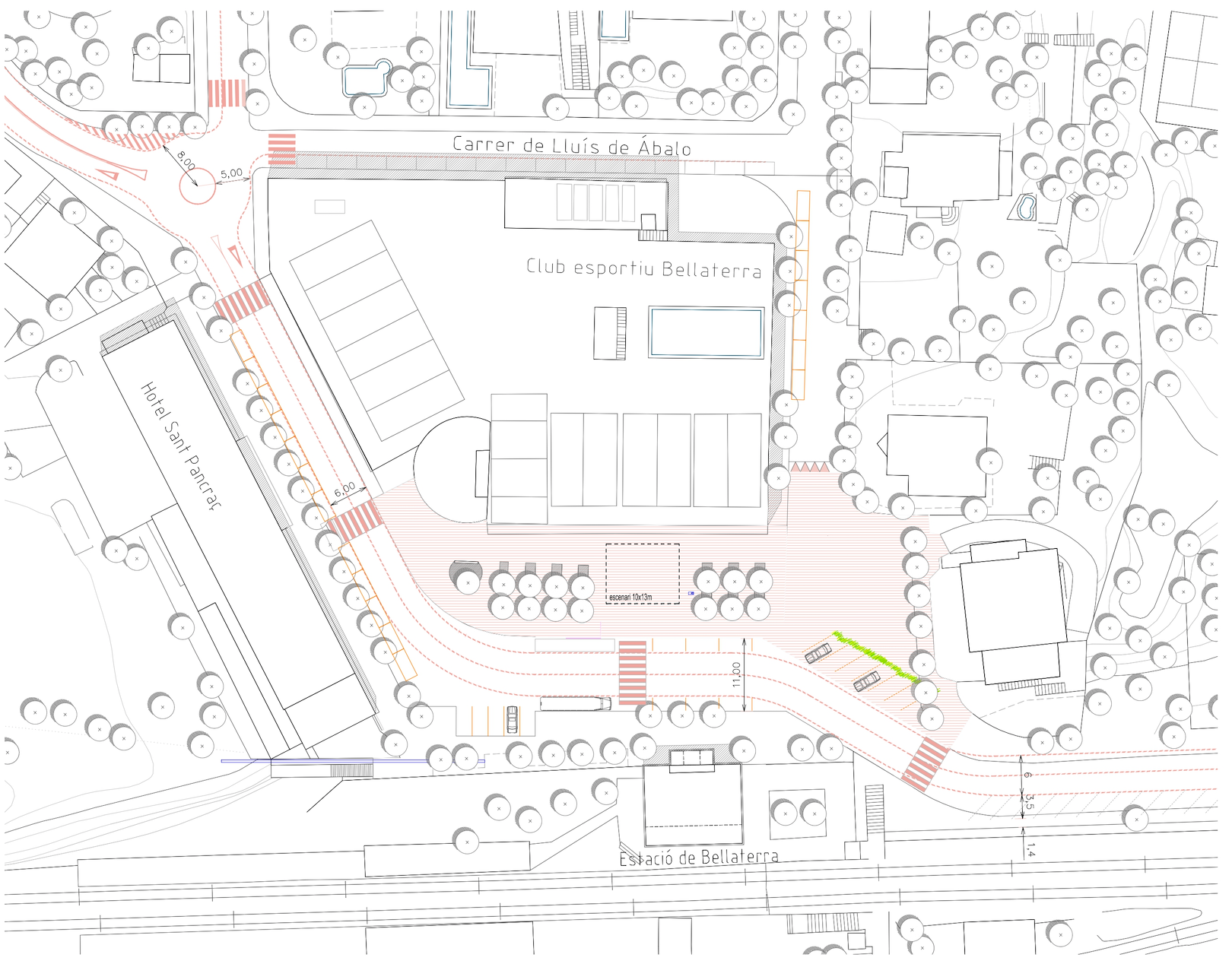 Proposta del projecte de remodelació de la Plaça del Pi. FOTO: EMD Bellaterra