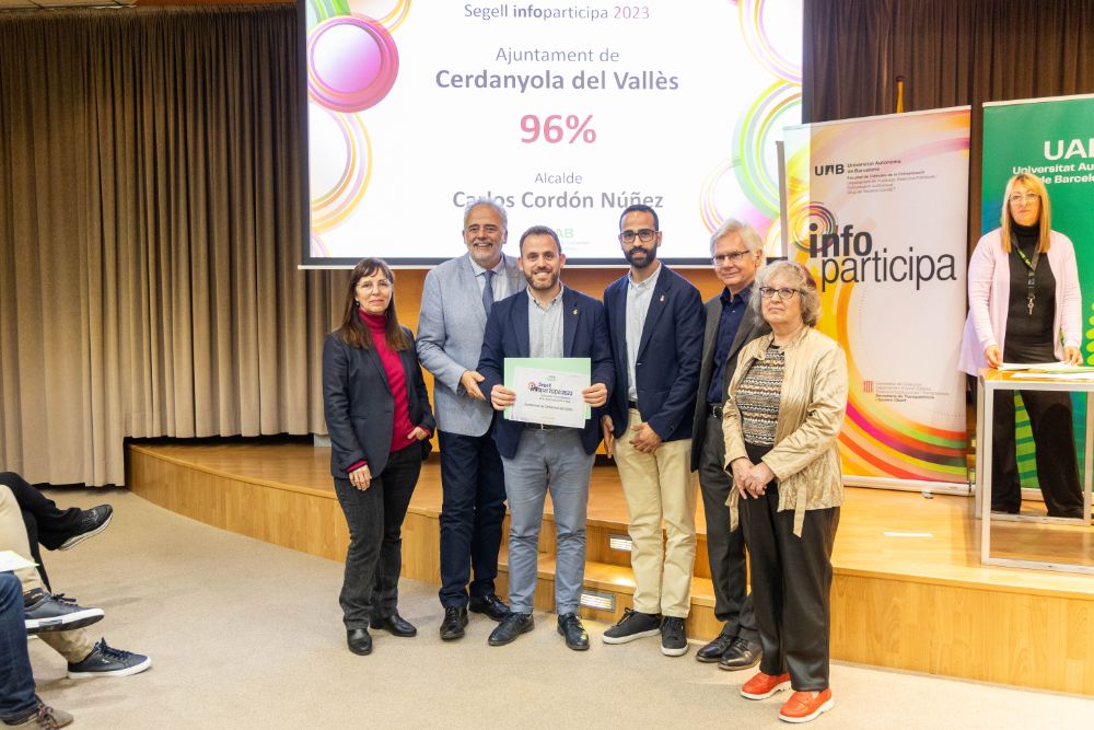 L'Ajuntament ha estat distingit amb el segell Infoparticipa. FOTO. Ajuntament