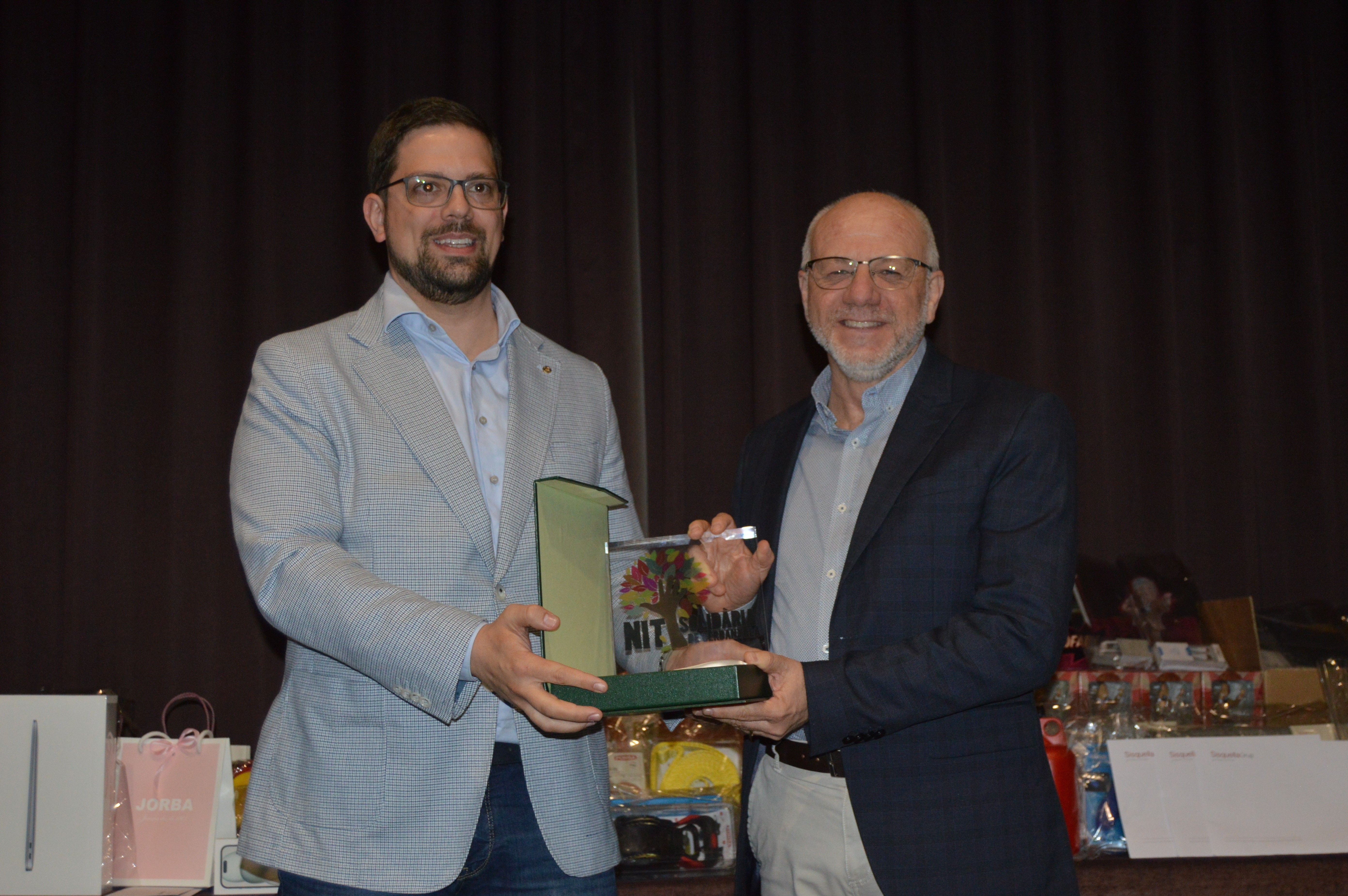 Daniel Banyuls premiat a la 5a Nit Solidària del club Rotary. FOTO: Nora MO