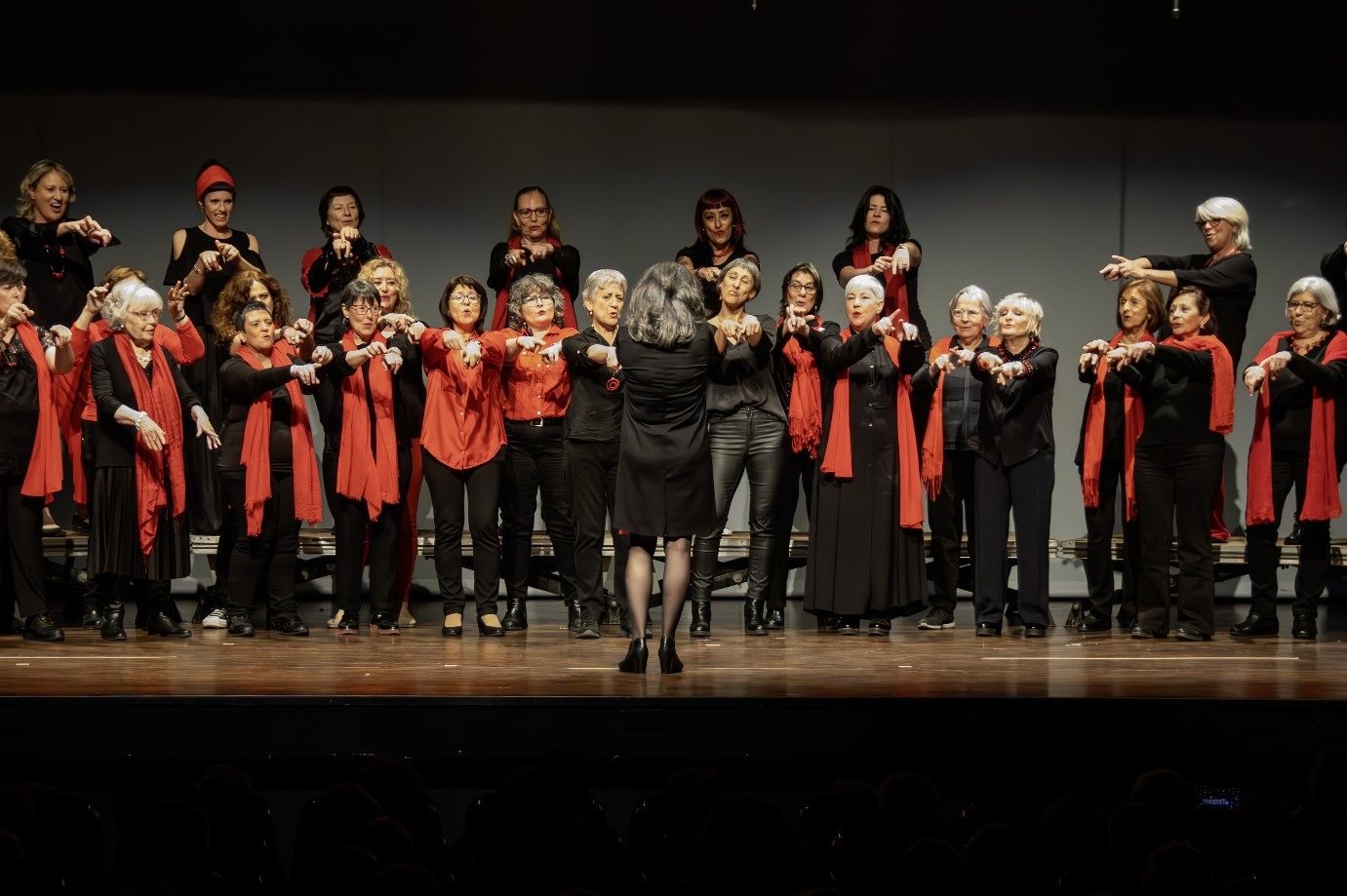 La Coral Dones per la Pau dirigides per Conxi Gil. FOTO: Manel Navarro