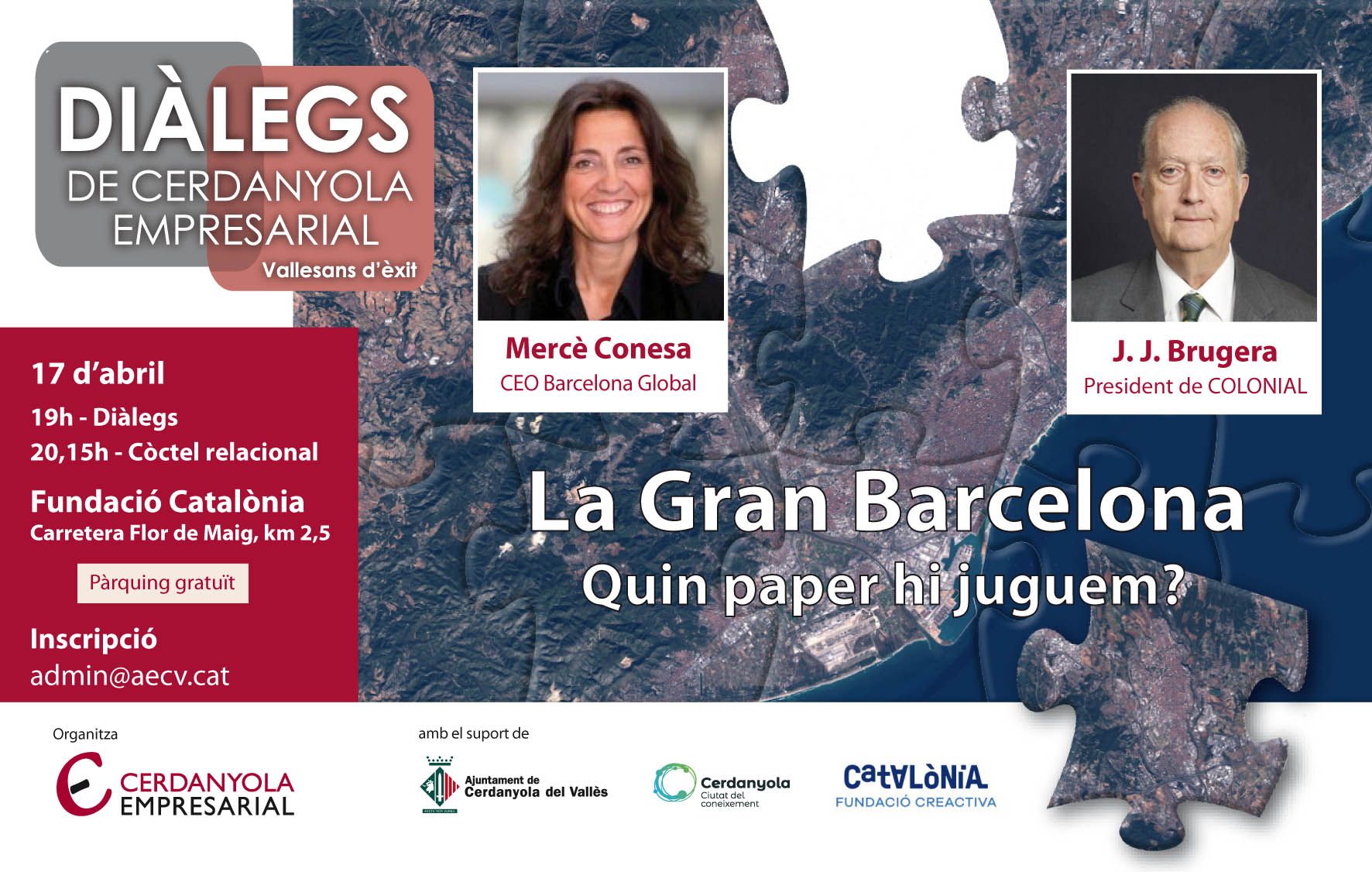 Cartell del debat 'La Gran Barcelona'. FOTO: Cerdanyola Empresarial