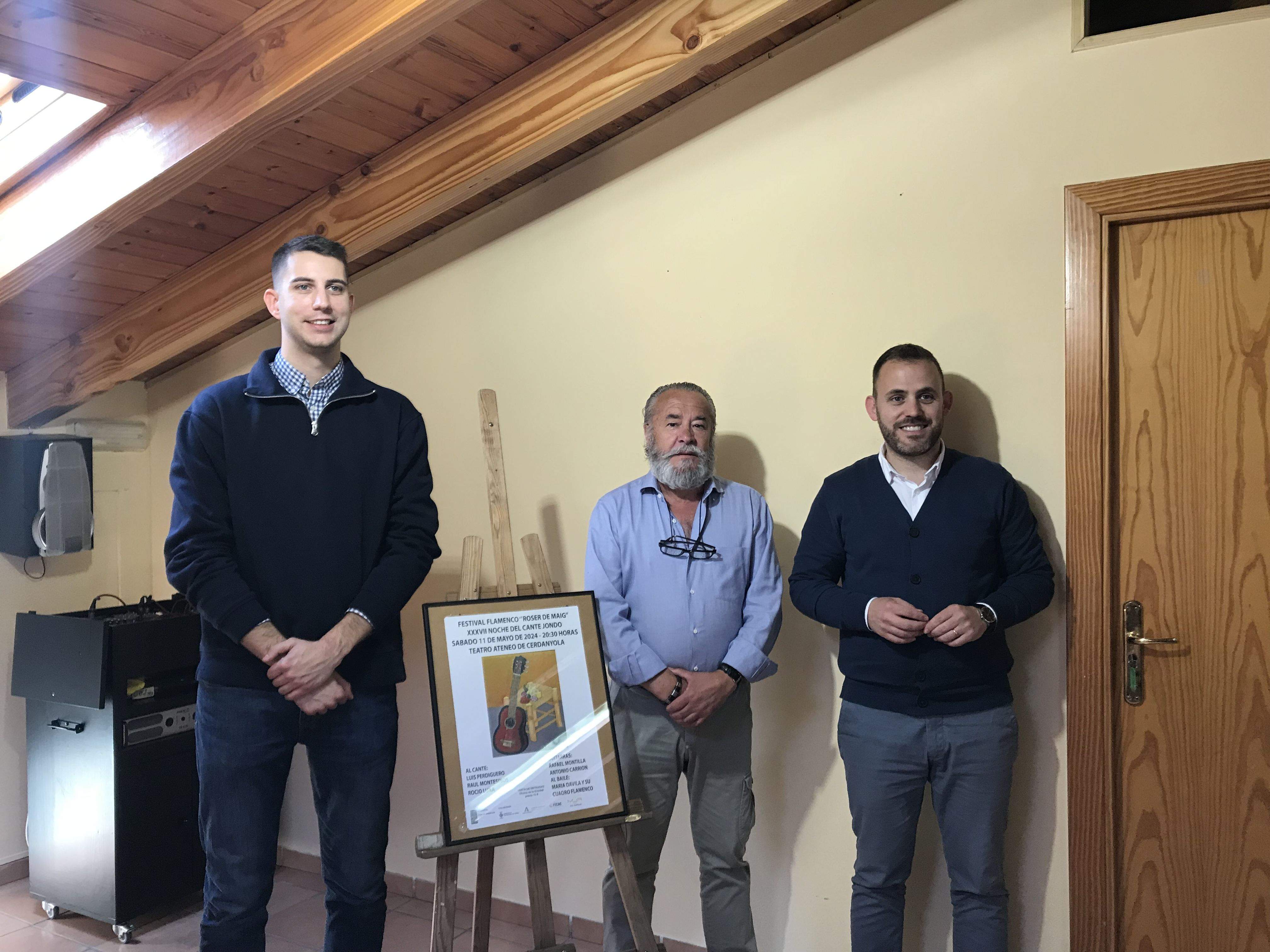 David González, Antonio González i Carlos Cordón a la Casa de Andalucía. FOTO: Guillem Barrera