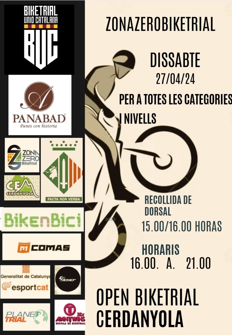 Cartell de l'Open Biketrial Cerdanyola