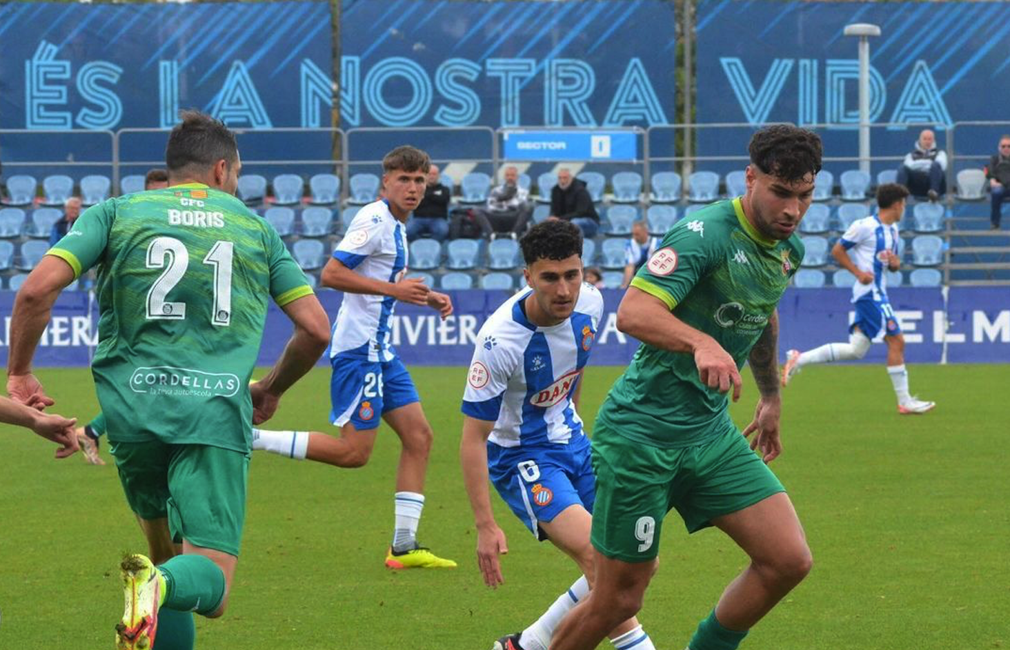 Partit entre l'Espanyol B i el Cerdanyola. FOTO: Cerdanyola FC
