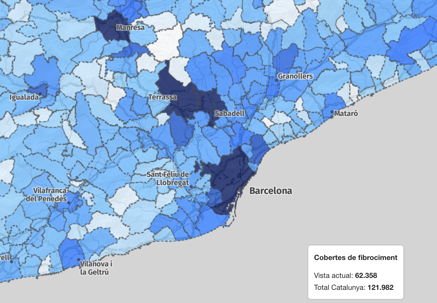 Imatge del mapa del cens d'amiant