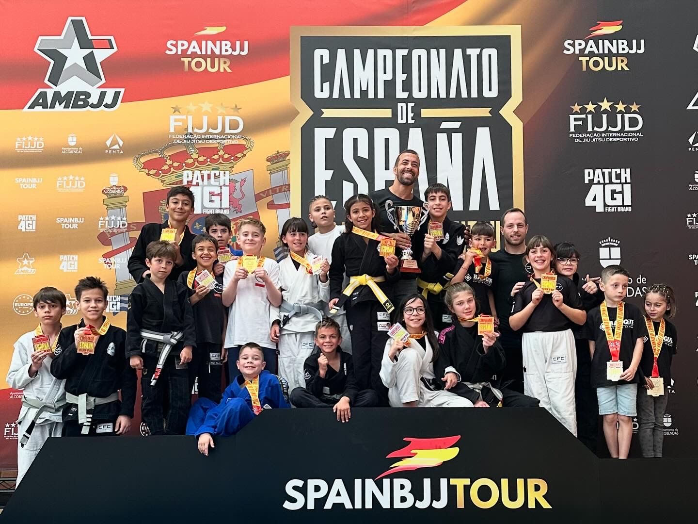 El Cerdanyola Fight Club Team Kids al Campionat d'Espanya de Jiu-Jitsu. FOTO: Cedida