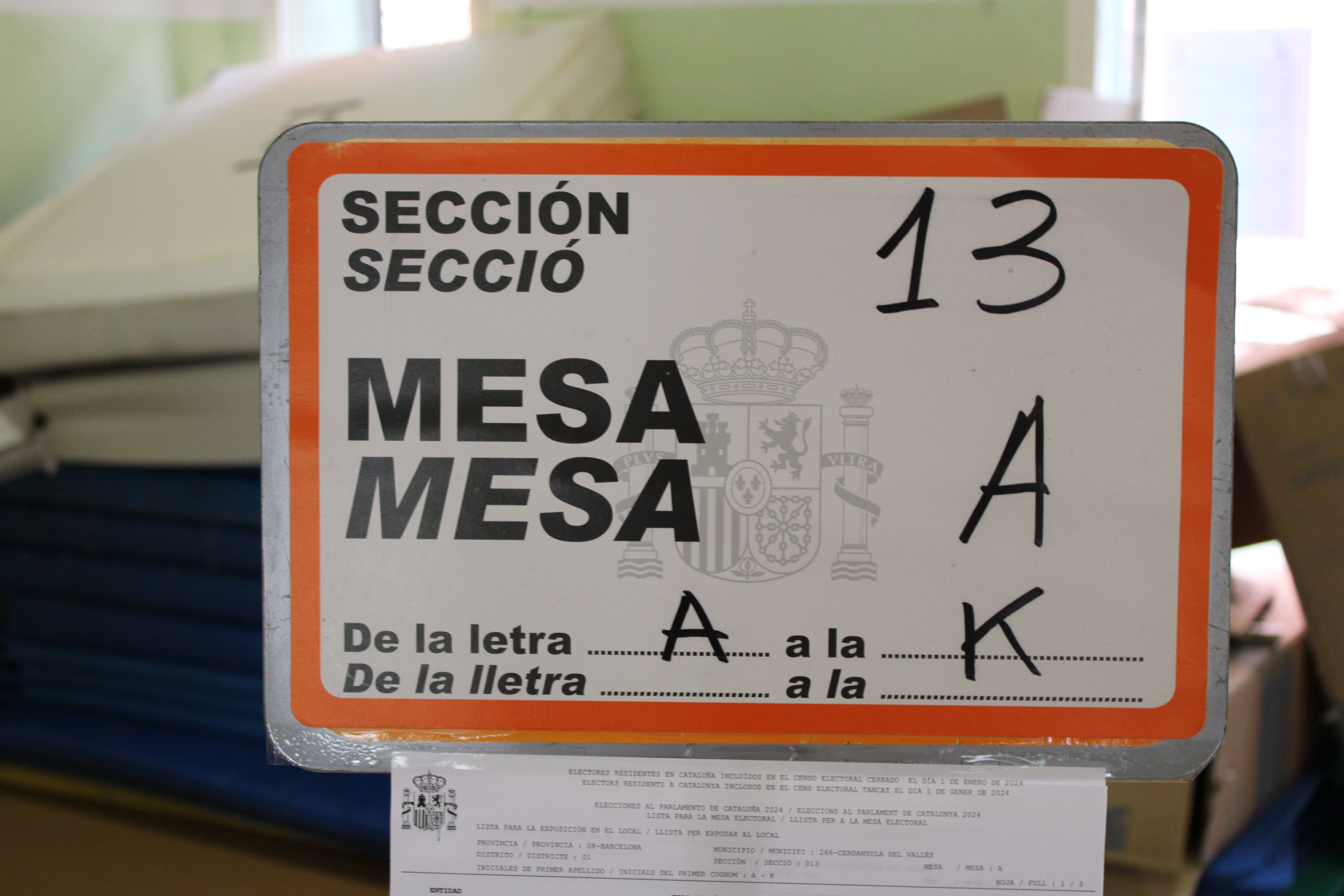 Eleccions al Parlament 2024. FOTO: Guillem Barrera