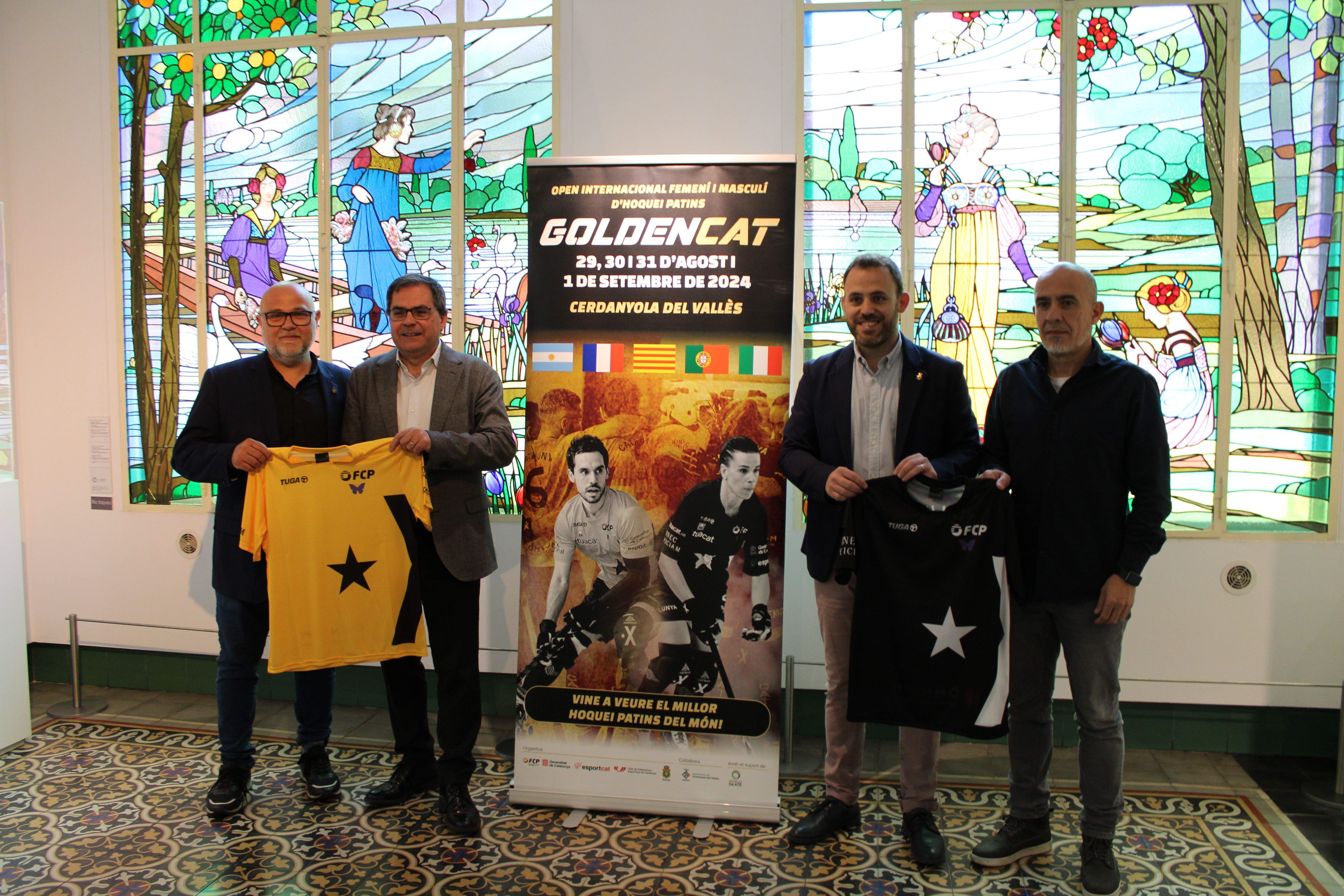 Óscar Pons, Benjamí Pons, Carlos Cordón i Mario Núñez a l'acte de presentació de la GoldenCat 2024. FOTO: Guillem Barrera Óscar Pons, Benjamí Pons, Carlos Cordón i Mario Núñez a l'acte de presentació de la GoldenCat 2024. FOTO: Guillem Barrera