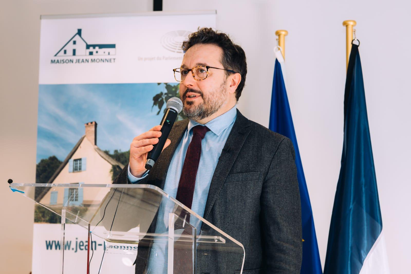 Martí Grau Segú a la casa-museu Jean Monnet. FOTO: Cedida