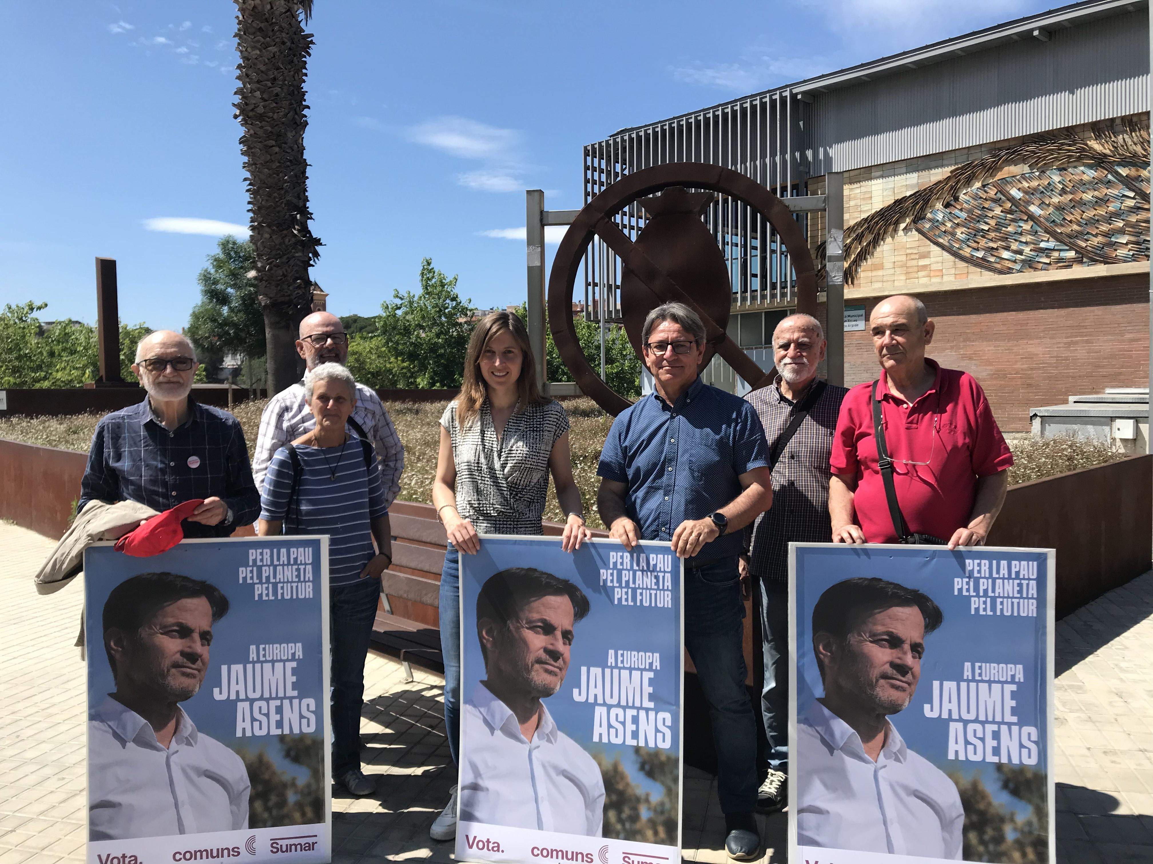 Acte de campanya de Comuns Sumar a la plaça de la Pau. FOTO: Guillem Barrera
