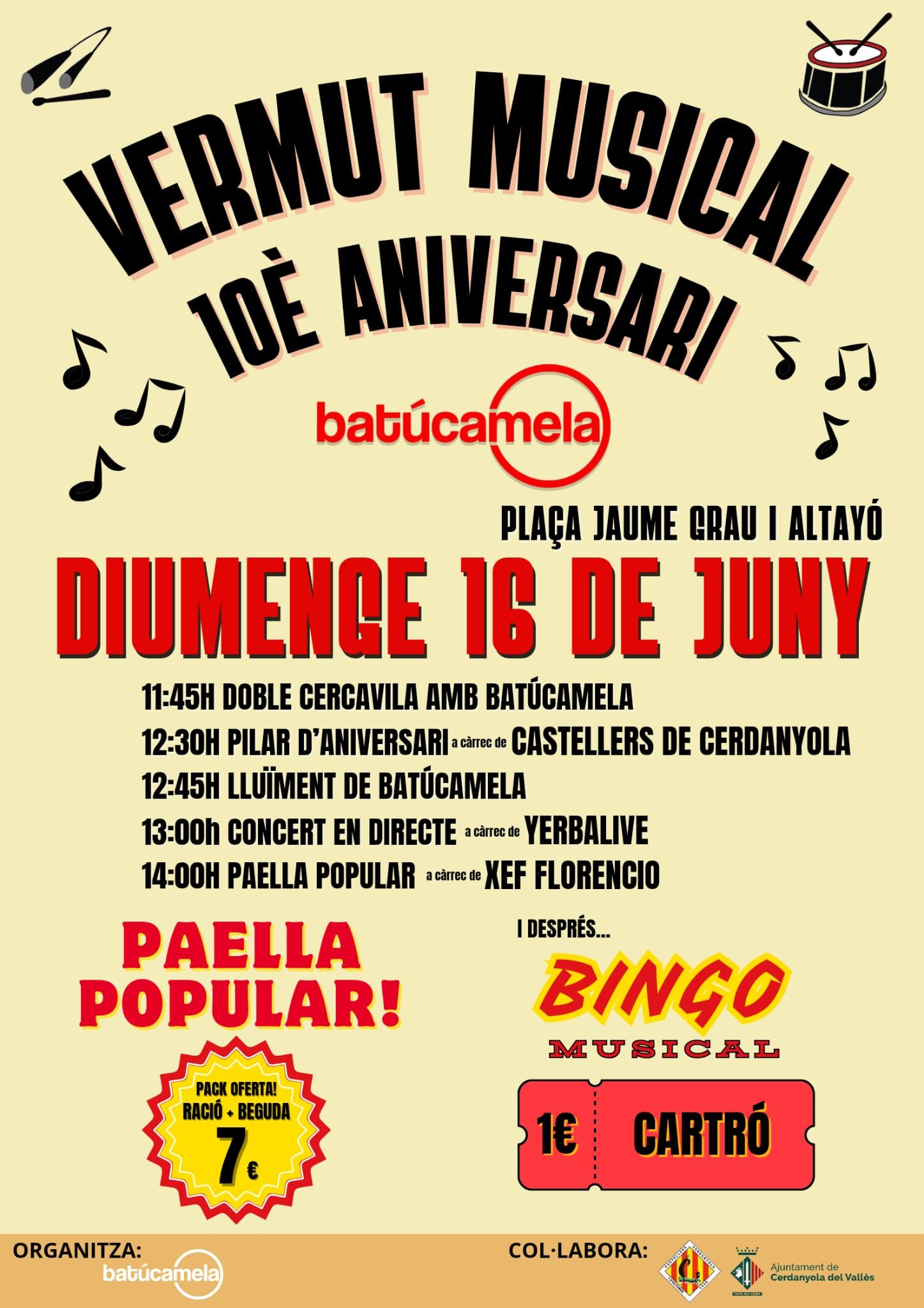 Cartell de la festa del 10è aniversari de Batúcamela Cartell de la festa del 10è aniversari de Batúcamela