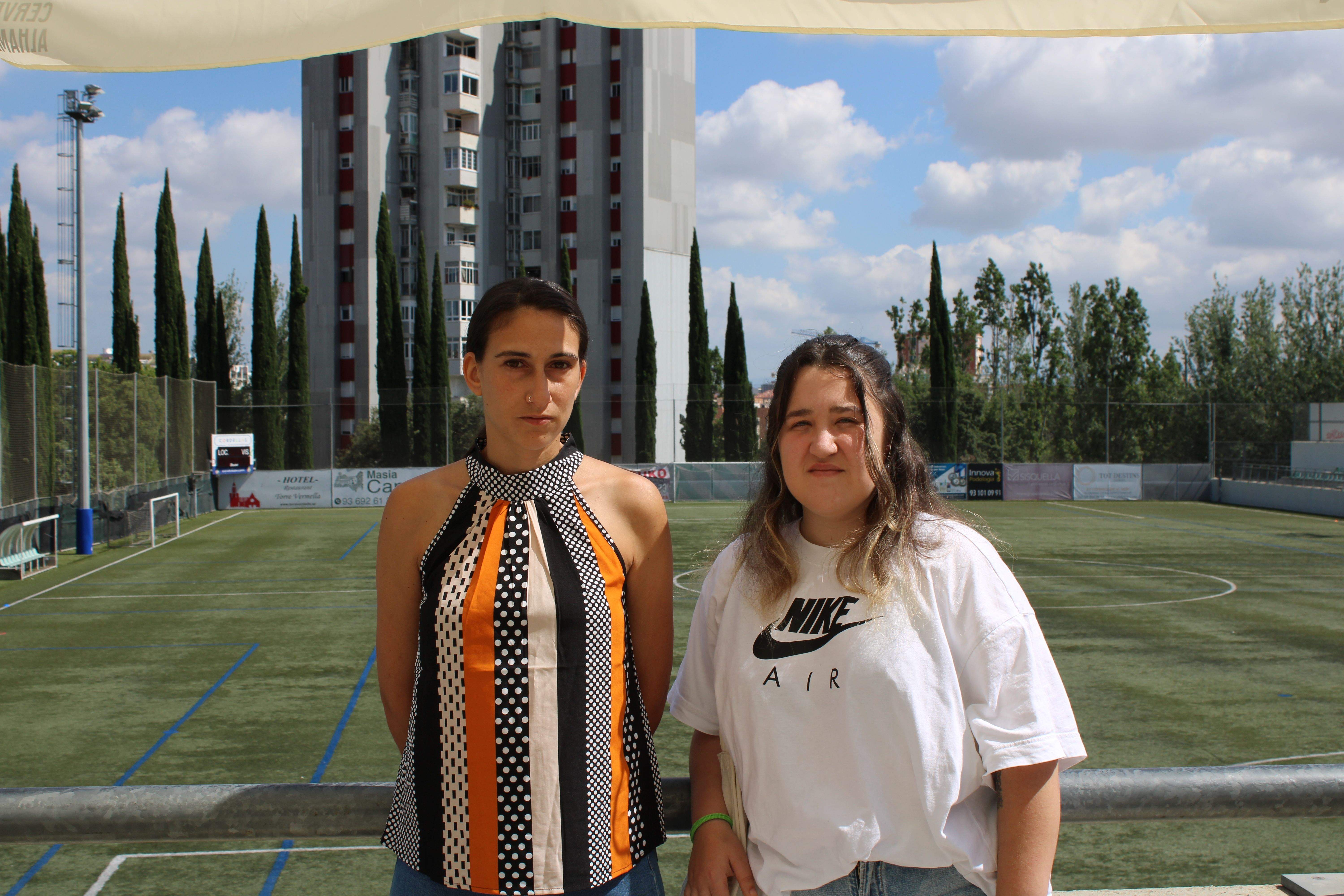 Maria Urpina i Andrea Blázquez al camp de Les Fontetes. FOTO: Guillem Barrera