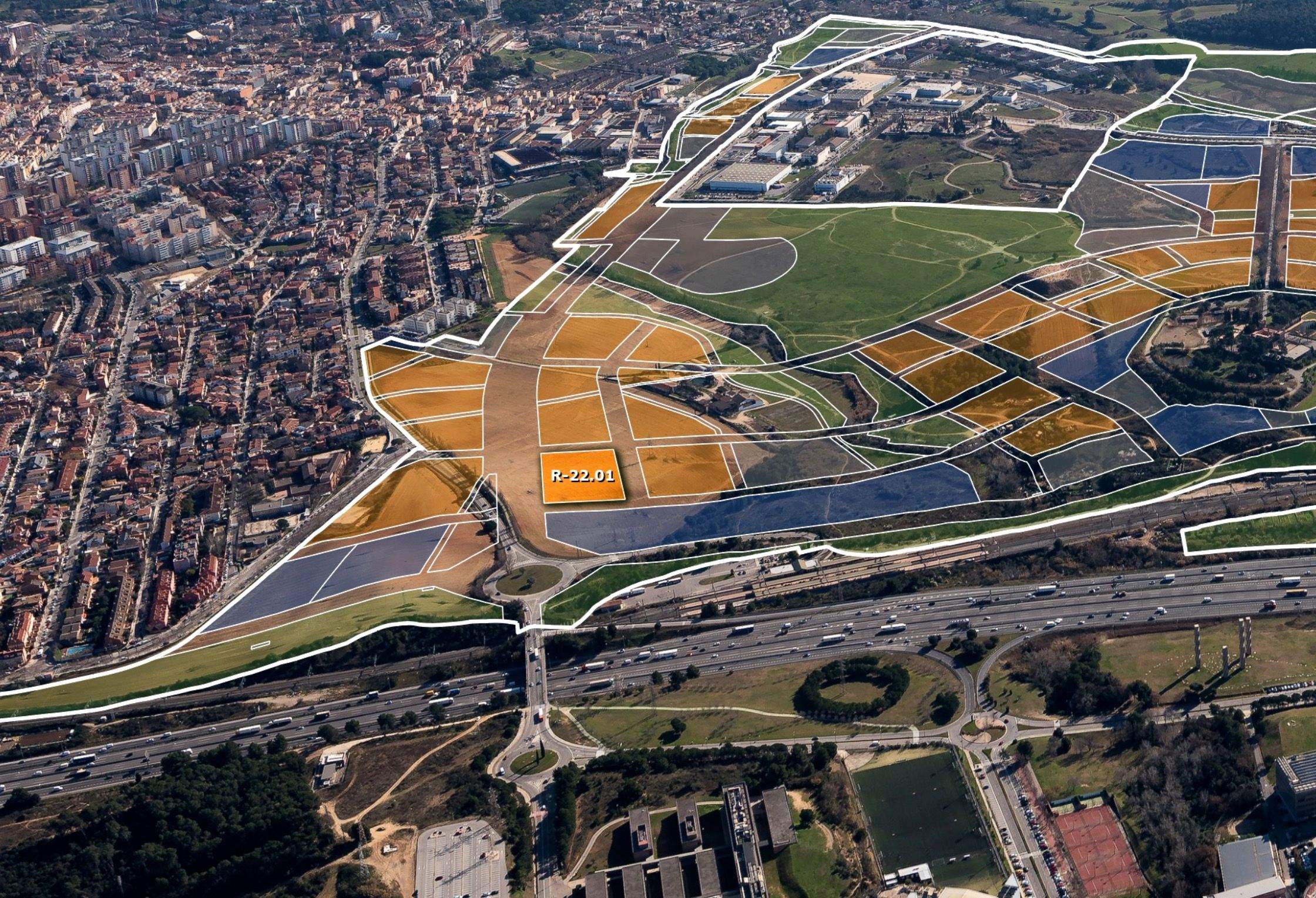  Imatge aèria del Parc de l'Alba amb la parcel·la de l'Incasòl venuda a Premier. FOTO: Generalitat de Catalunya
