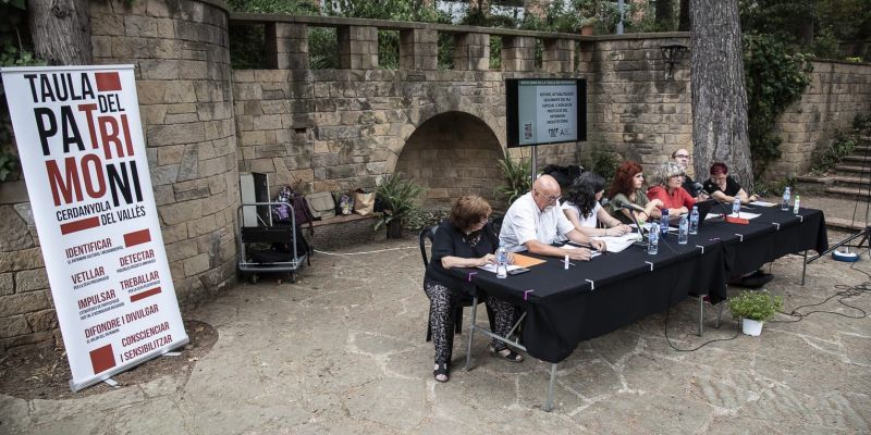 Acte de la Taula de Patrimoni als jardins de Ca n'Ortadó. FOTO: Tito Vera