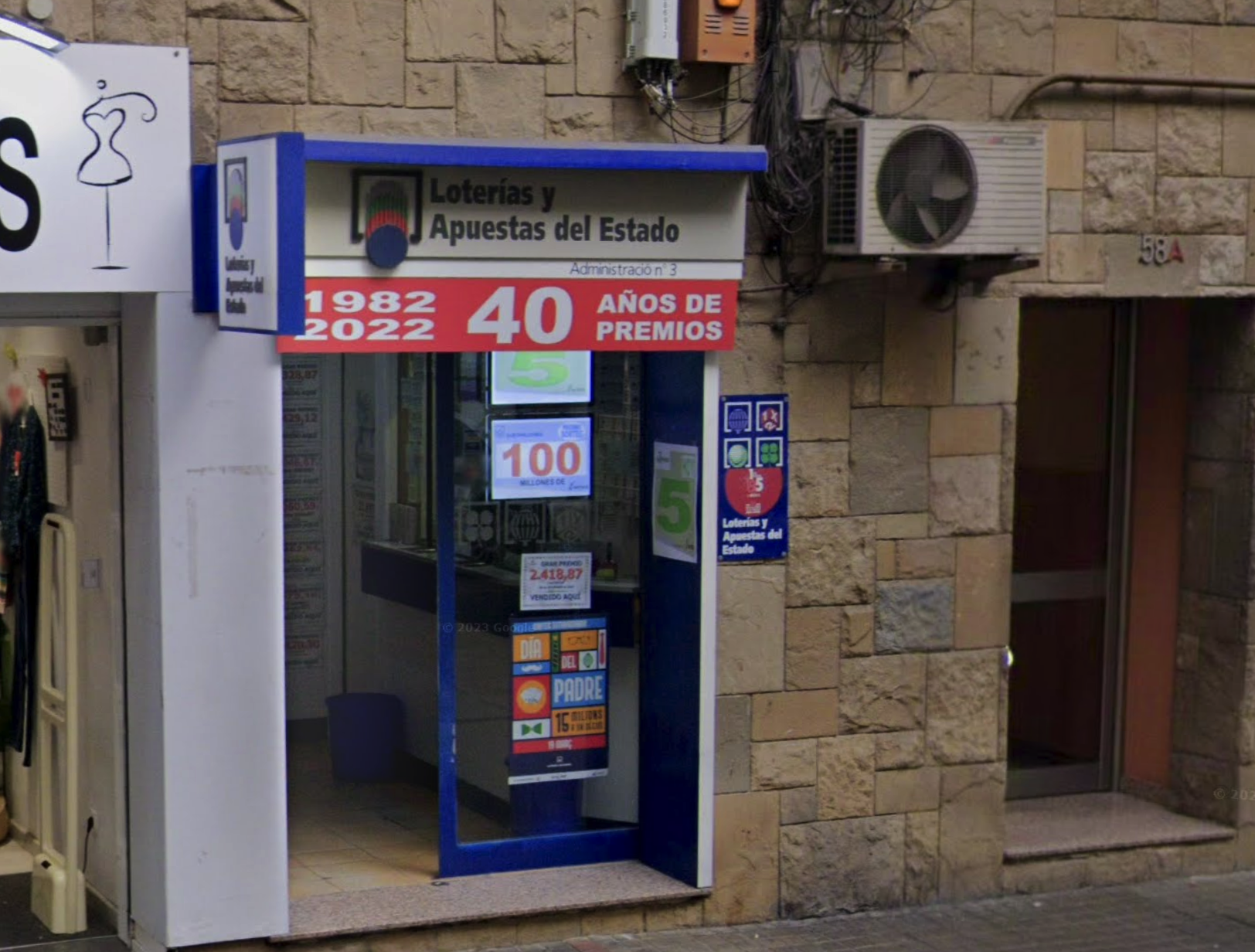 Administració de Loteria de l’avinguda Catalunya, 58. FOTO: Google Maps