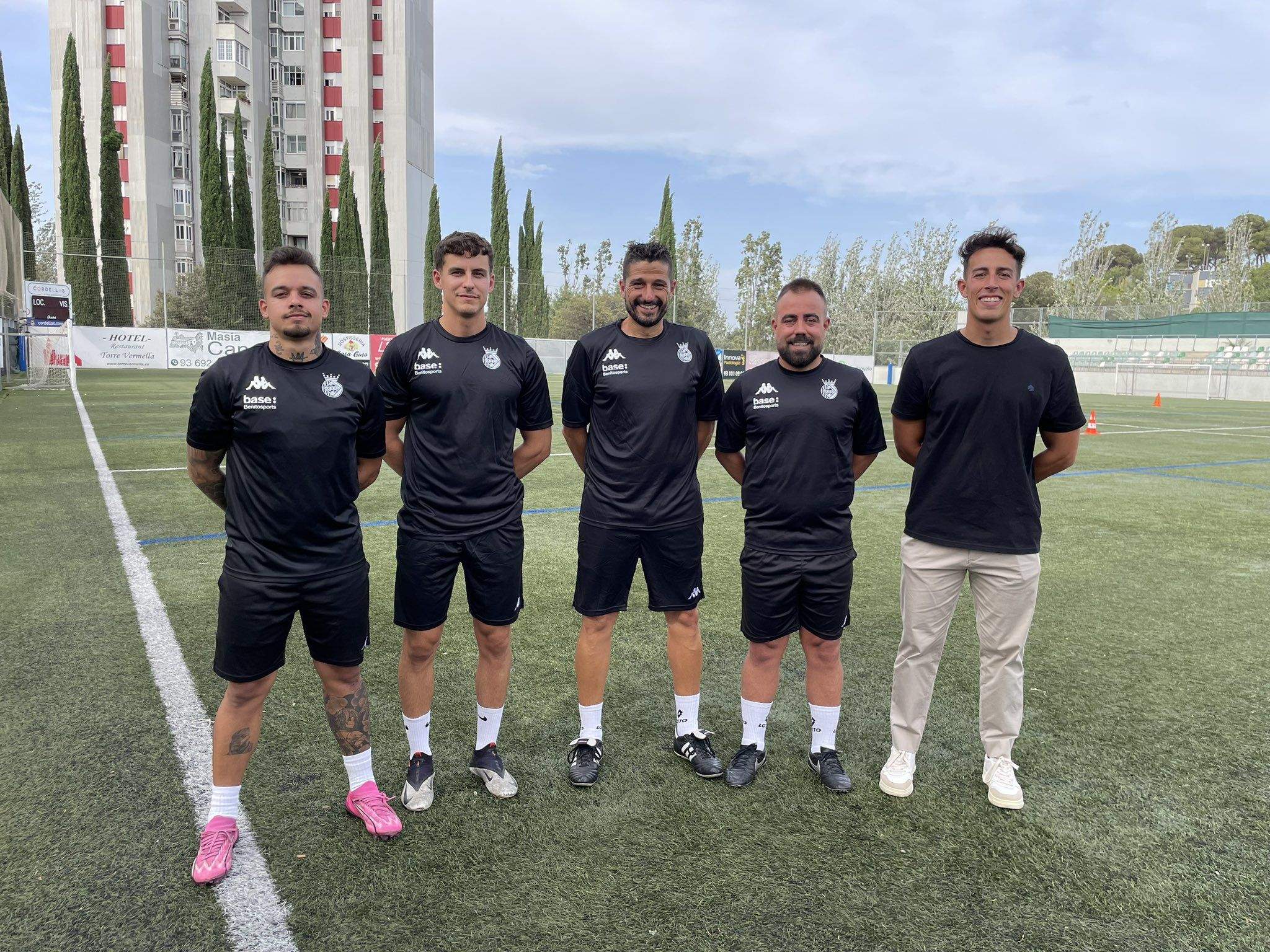 El nou equip tècnic del sènior masculí del Cerdanyola FC. FOTO: Cerdanyola FC