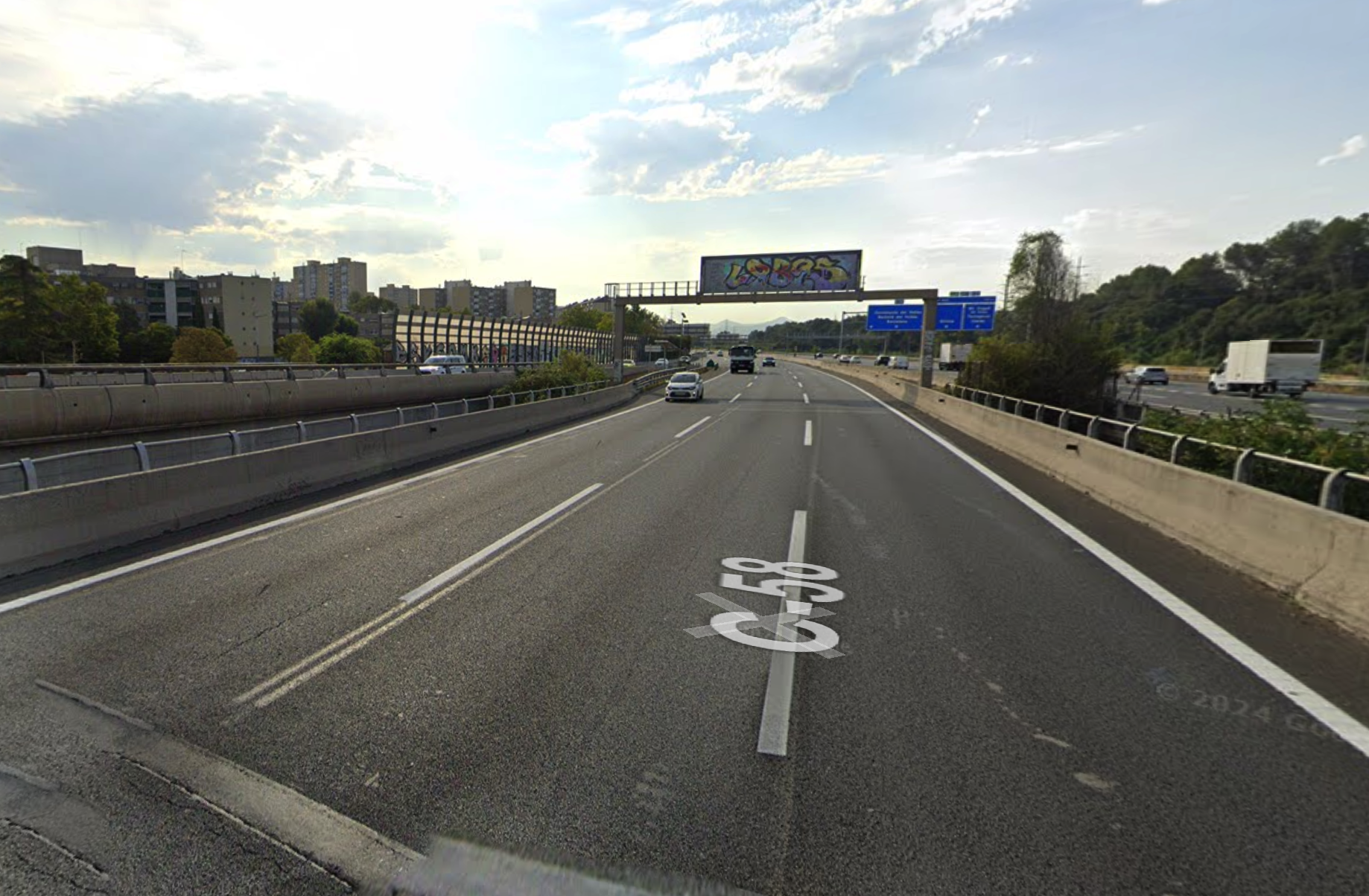 Punt quilomètric 9,5 de la C-58, on s'ha produït l'accident. FOTO: Google Maps