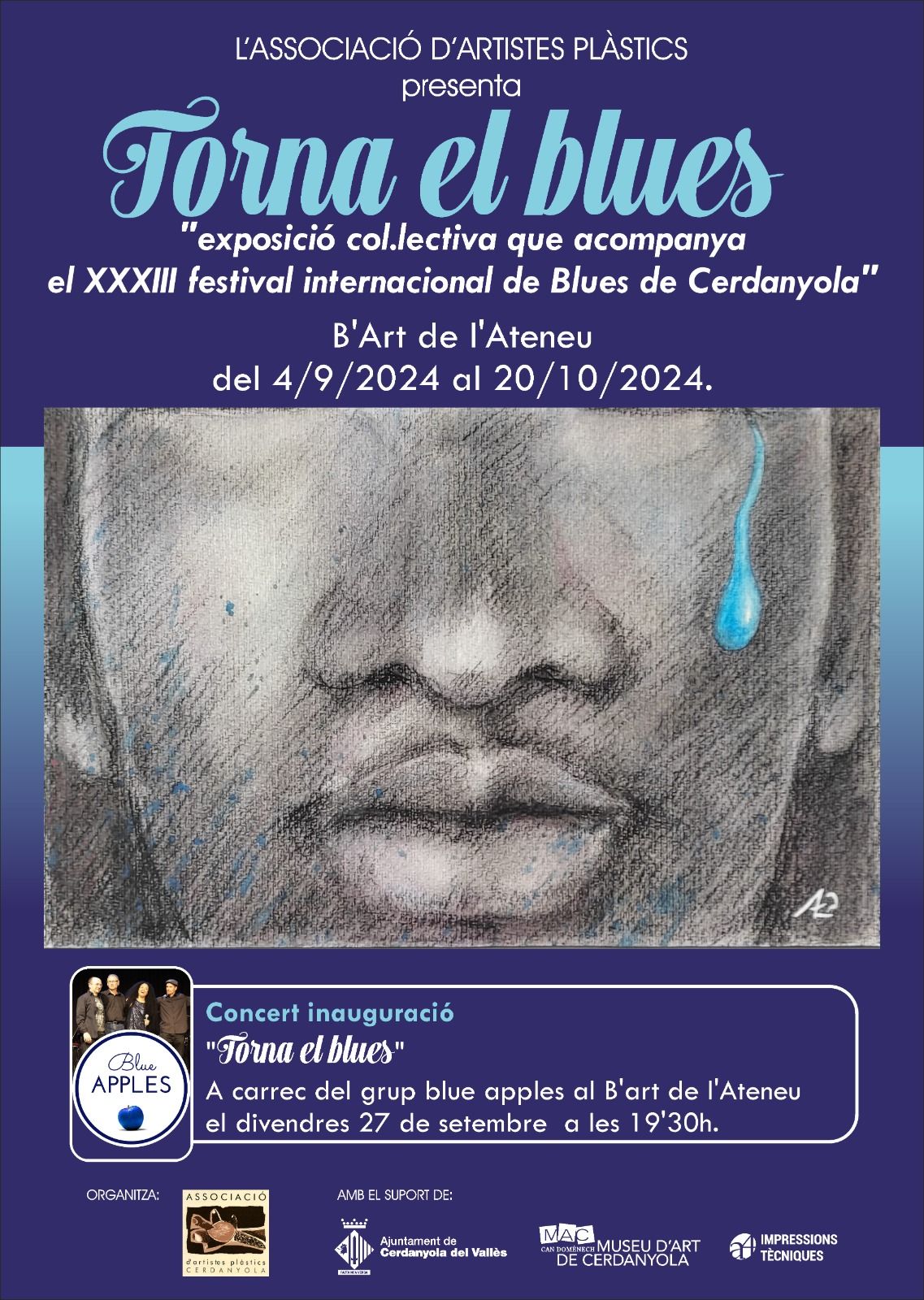 Cartell de l'exposició 'Torna el Blues' Cartell de l'exposició 'Torna el Blues'