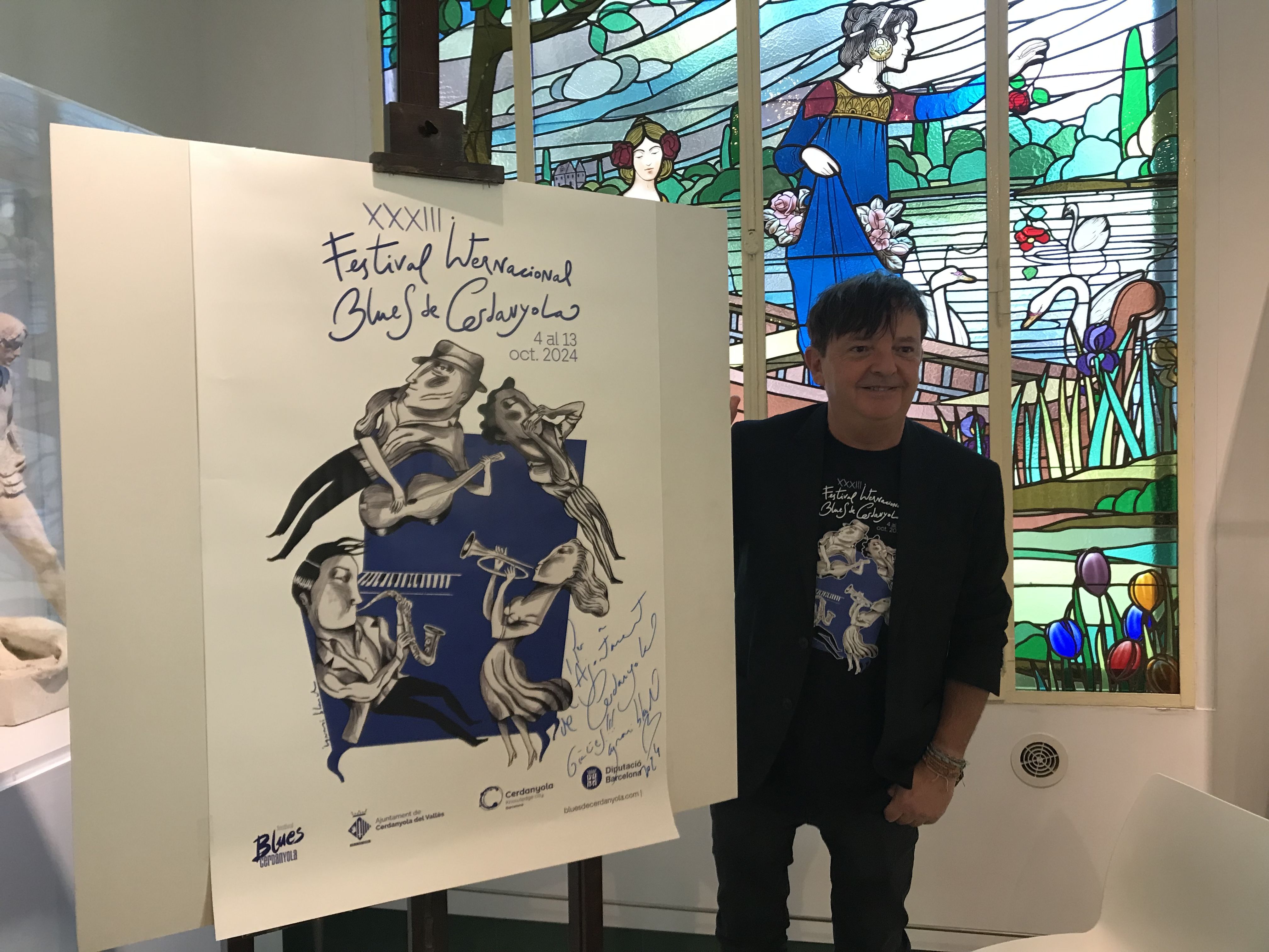 Ignasi Blanch és el creador del cartell de la 33a edició del Festival de Blues. FOTO: Guillem Barrera Ignasi Blanch és el creador del cartell de la 33a edició del Festival de Blues. FOTO: Guillem Barrera