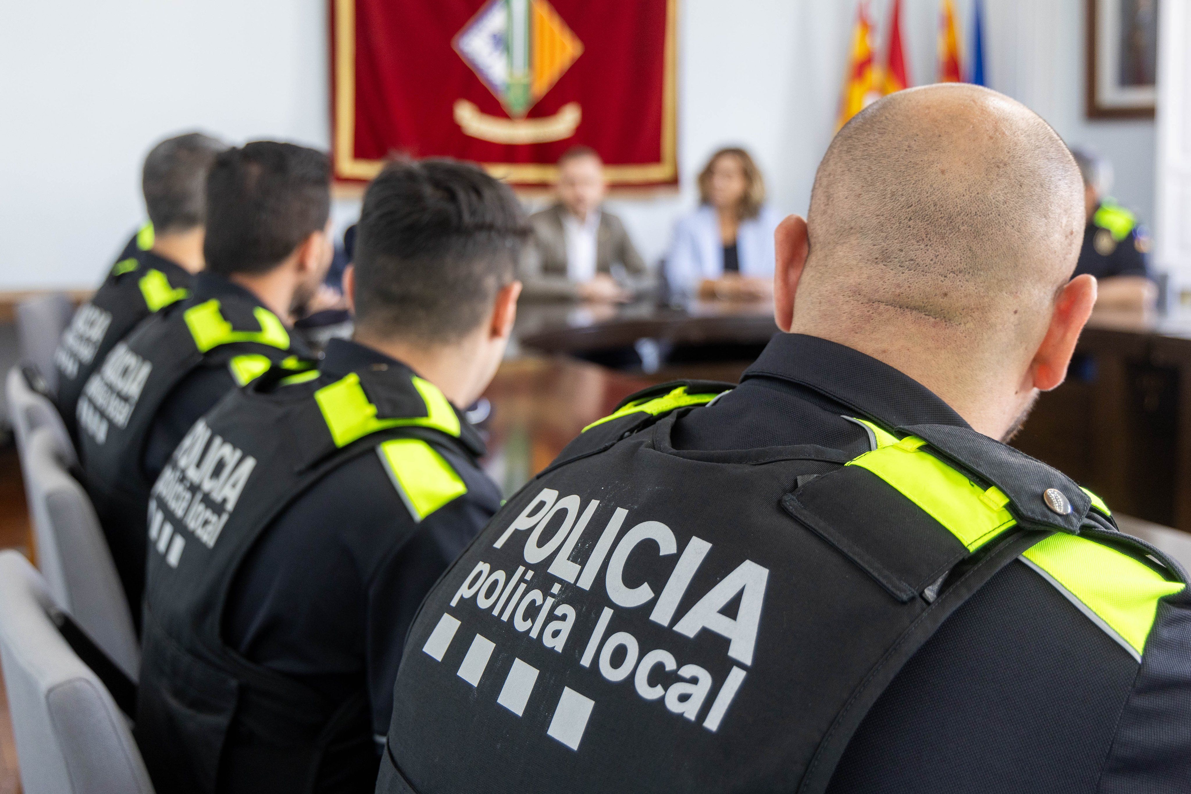 Rebuda a l'Ajuntament dels nous agents de la Policia Local. FOTO: Ajuntament