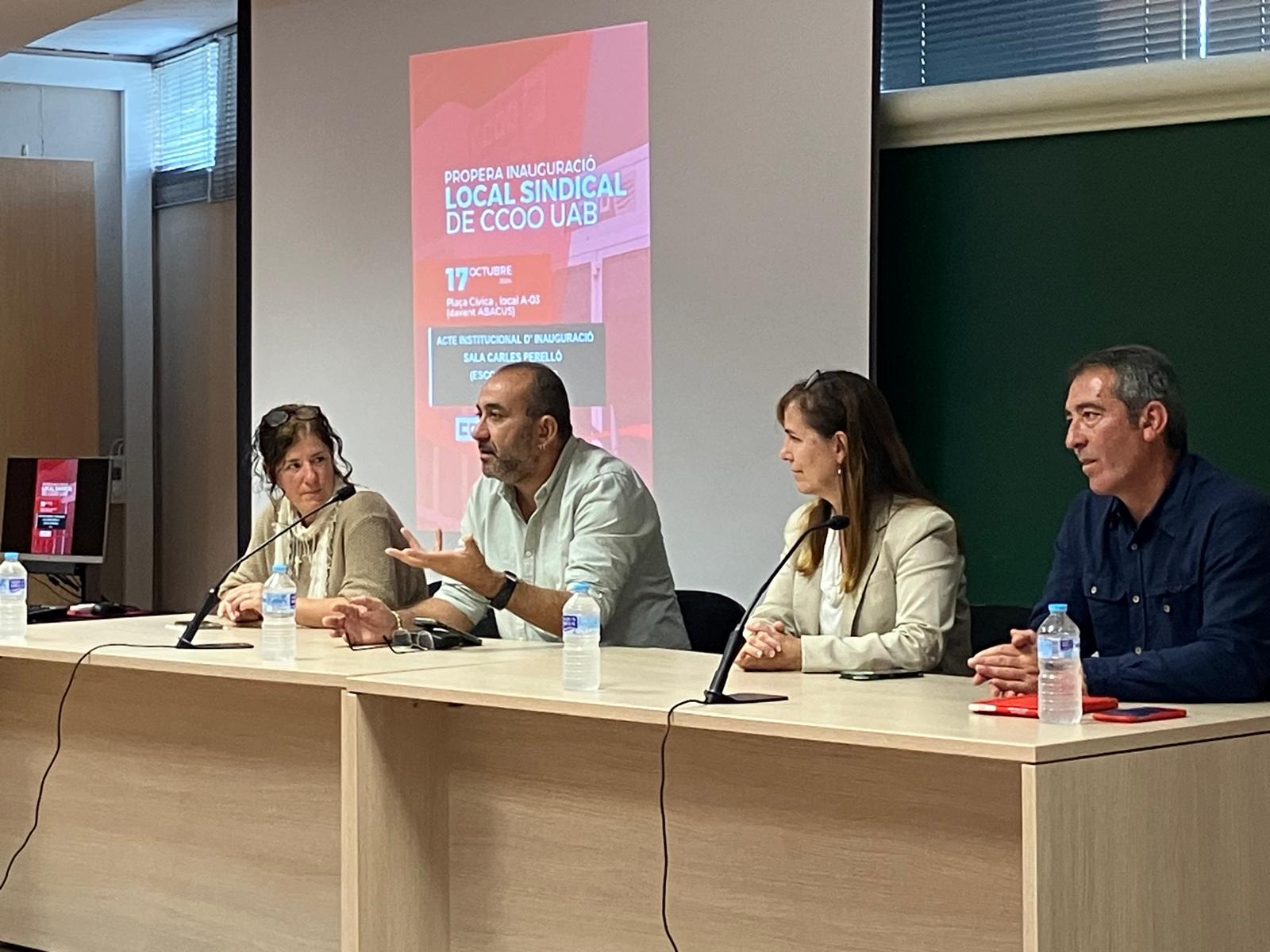 CCOO obre un local sindical a la UAB. FOTO: Cedida