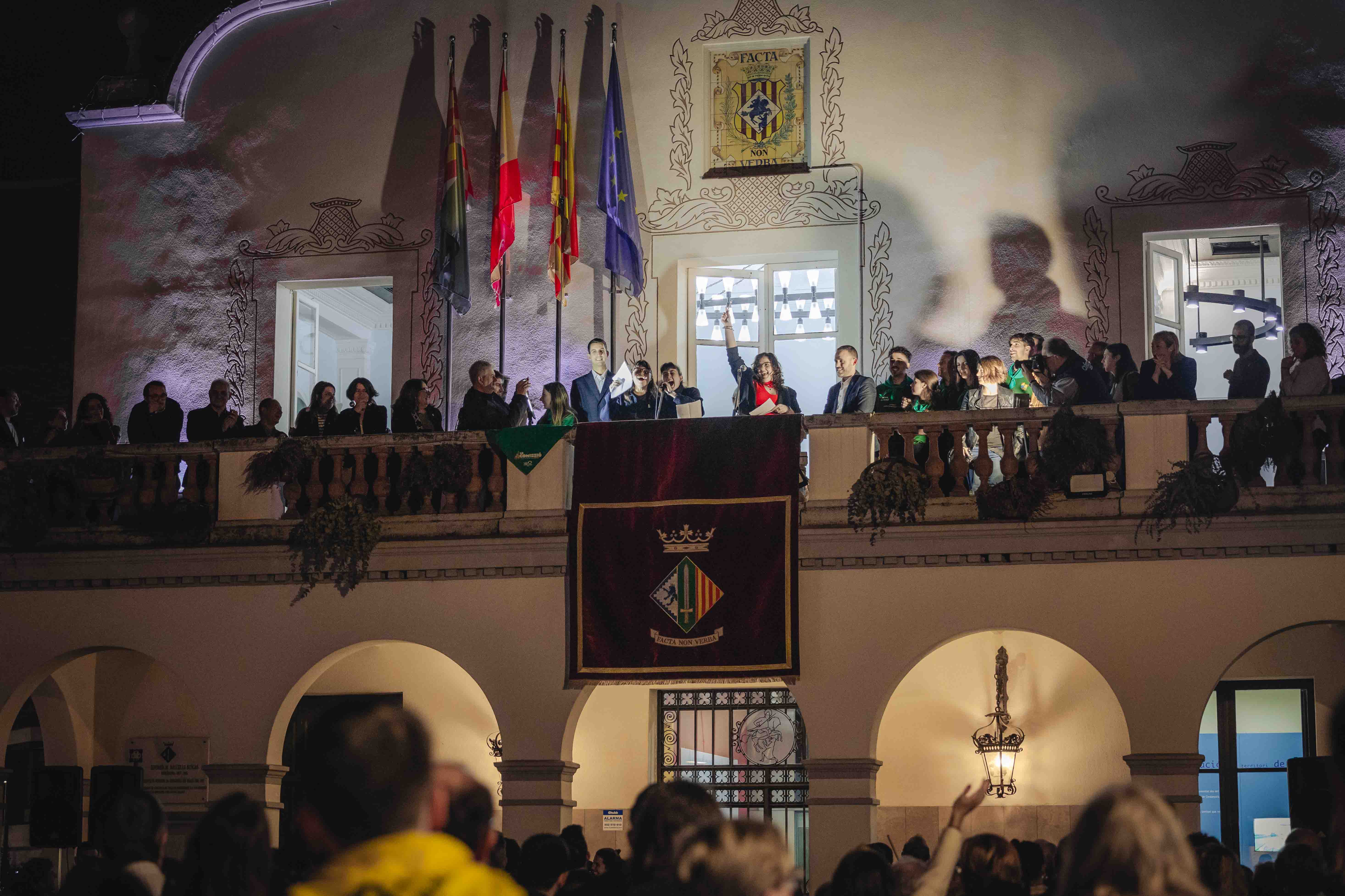 Batúcamela i l'AMCV al pregó de la Festa de Sant Martí 2024. FOTO: Arnau Padilla