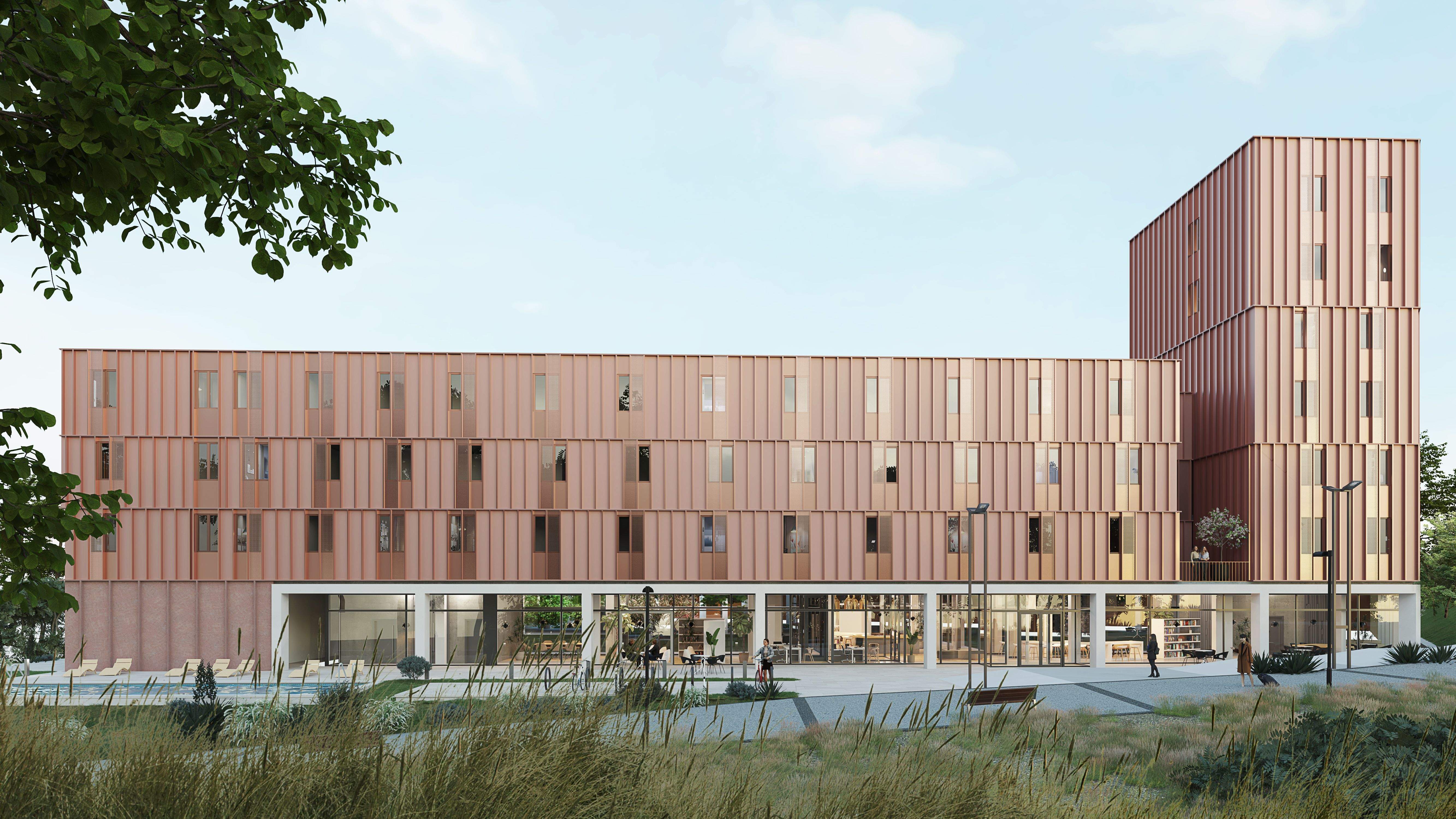 Imatge virtual del nou edifici residencial al Parc de l'Alba. FOTO: Incasol